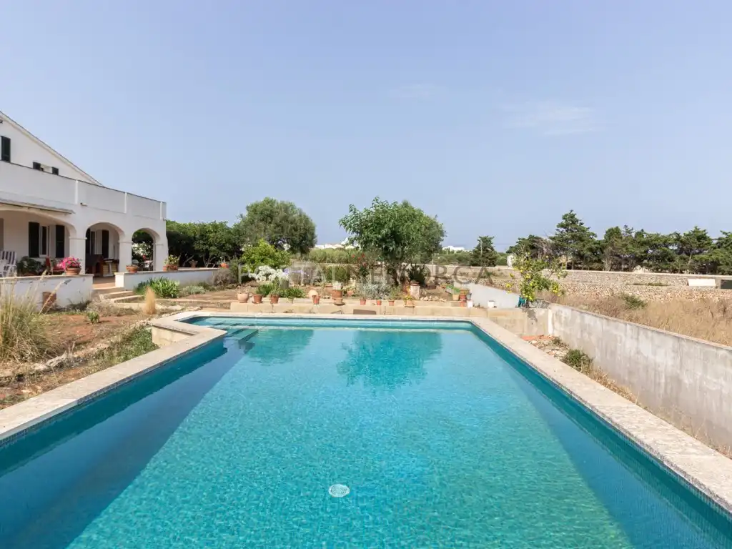 Piscina de Finca rústica en venda en Maó - Mahón