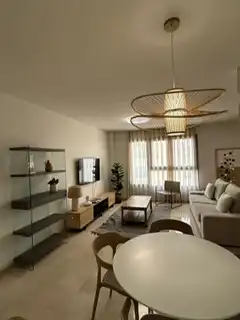 Sala d'estar de Dúplex de lloguer en Las Palmas de Gran Canaria amb Aire condicionat, Moblat i Forn
