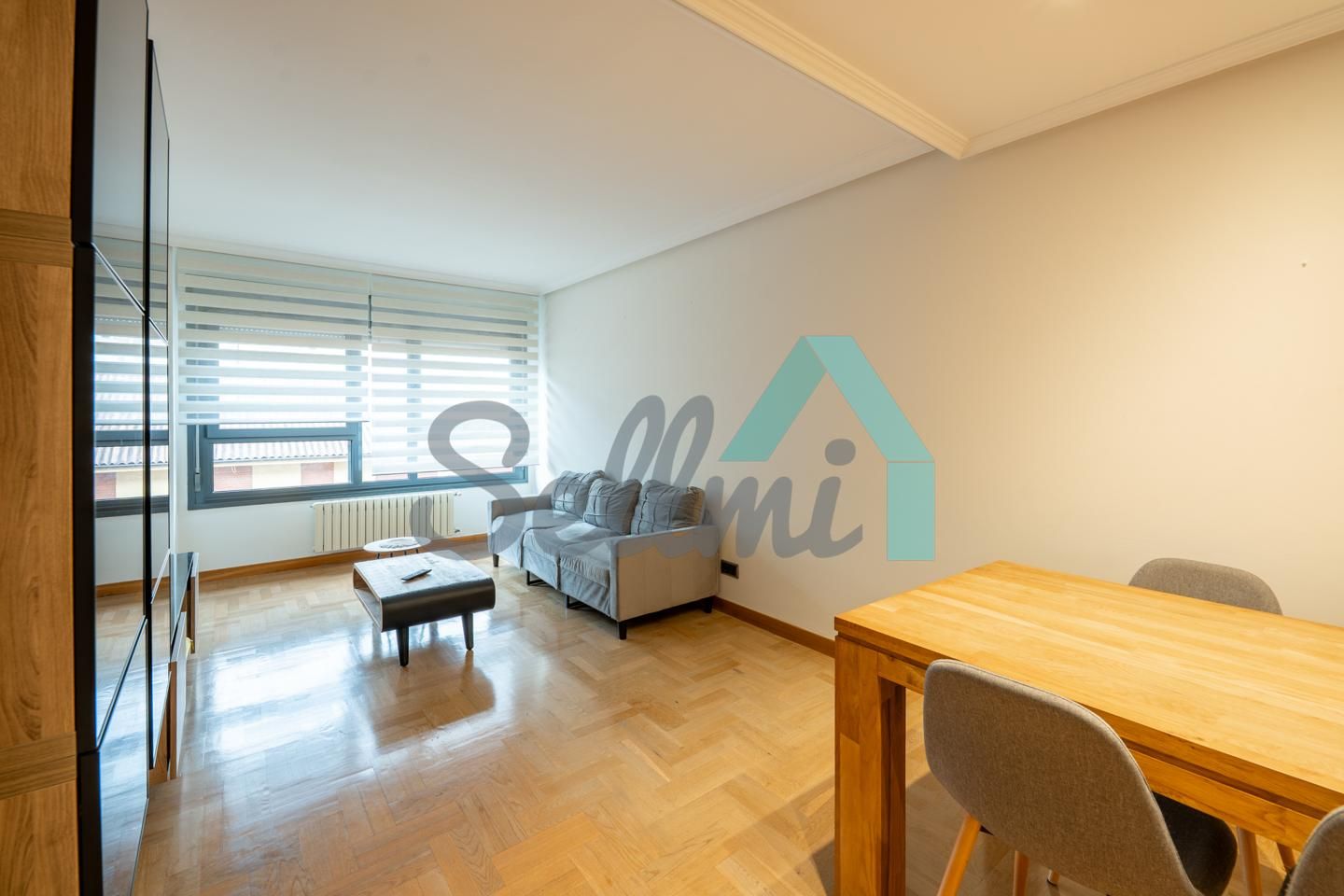 Living room of Flat to rent in Oviedo   with Heating, Parquet flooring and Furnished