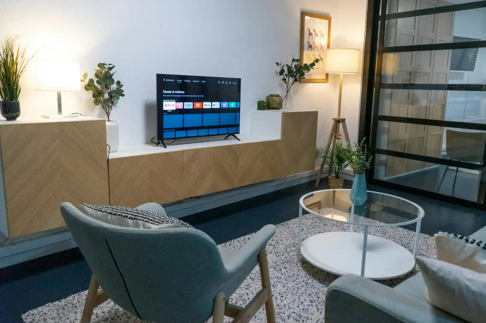 Sala d'estar de Pis de lloguer en Sevilla amb Aire condicionat, Rentadora i TV