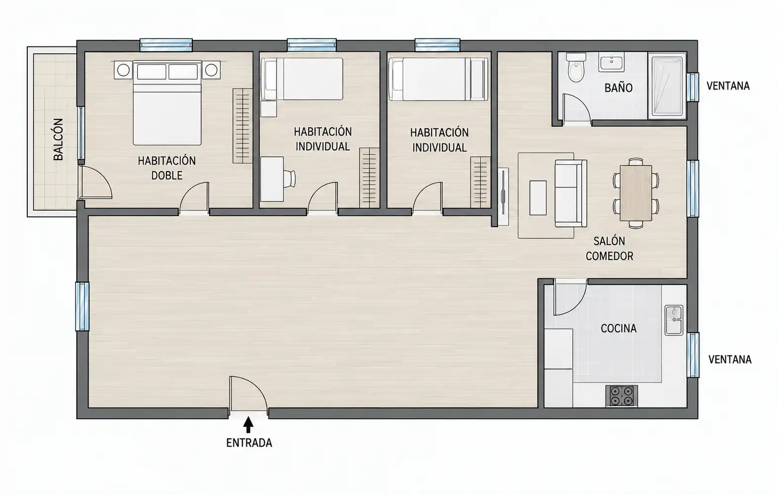 Appartamento con terrazza in vendita a Calle Maria Aguilo, imagen 10