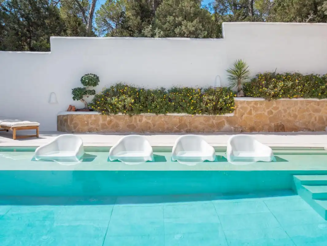 Swimming pool of Houses for sale in Sant Josep de sa Talaia  with Air Conditioner, Heating and Private garden