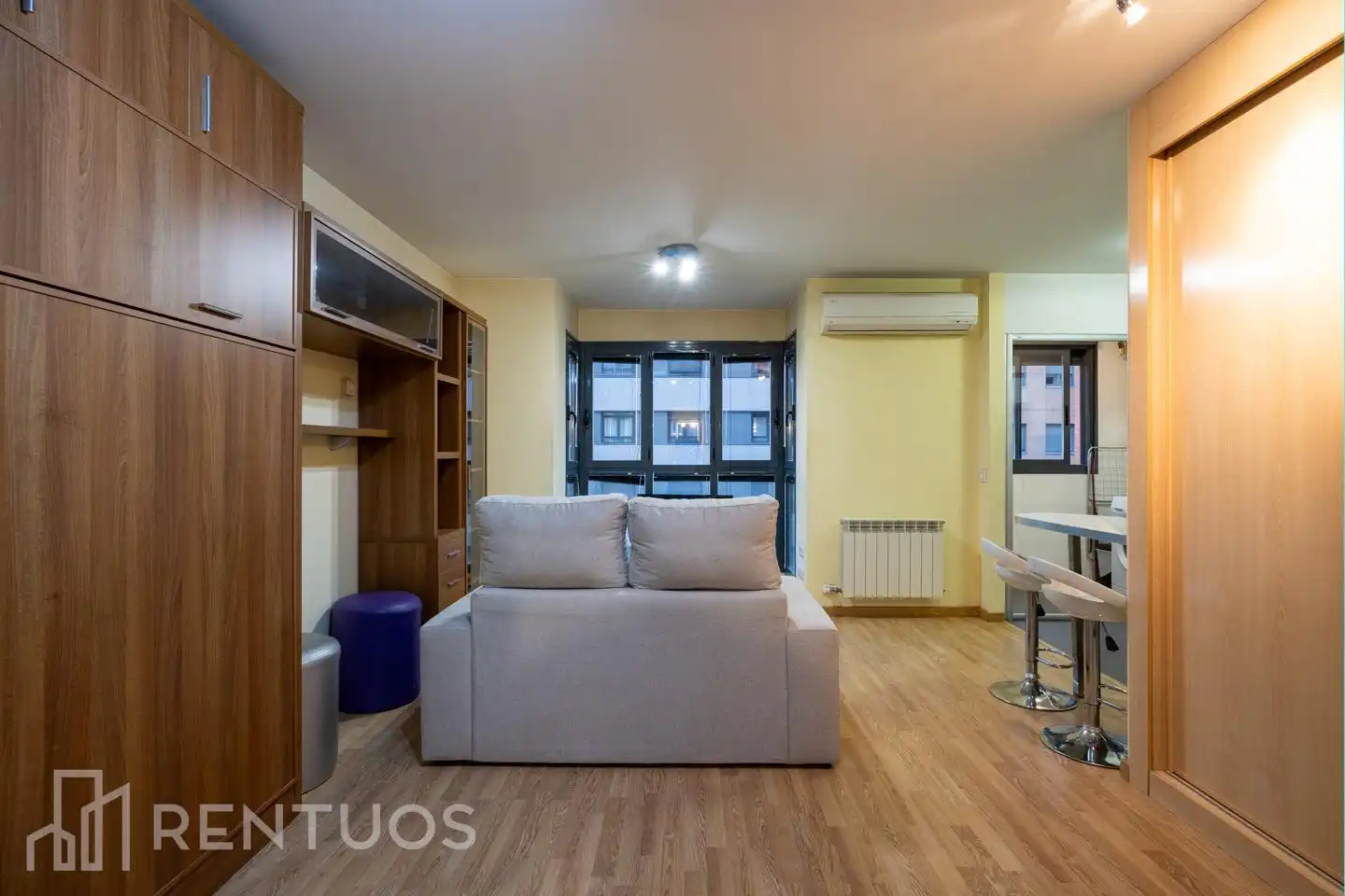 Living room of Study for rent in Madrid  with Air Conditioner, Heating and Storage room