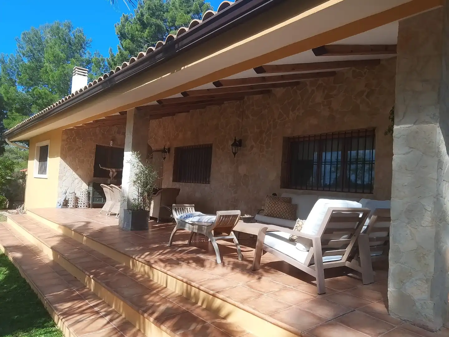 Terrassa de Casa o xalet en venda en Tibi amb Aire condicionat, Jardí privat i Parquet