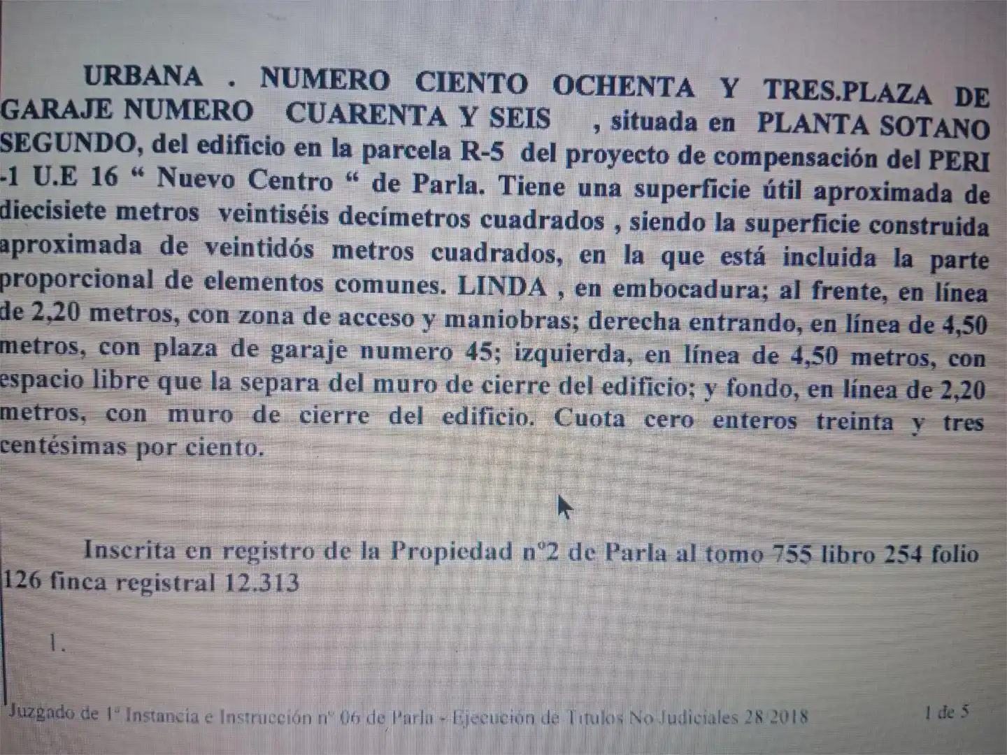 Garaje en venta en Parla