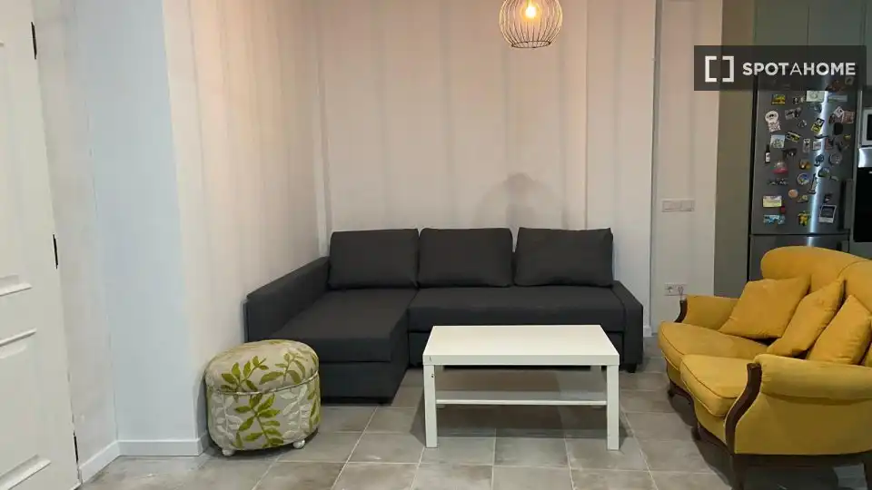 Living room of Flat for rent in Valencia  with Air Conditioner, Heating and Furnished