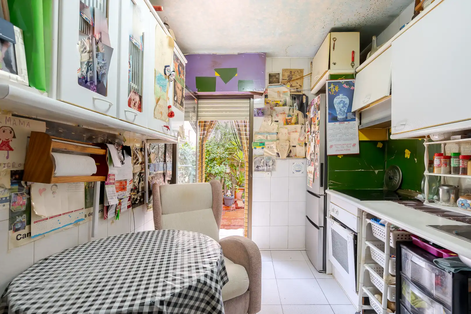 Küche von Wohnung zum Verkauf in Madrid mit Privatgarten, Terrasse und Balkon