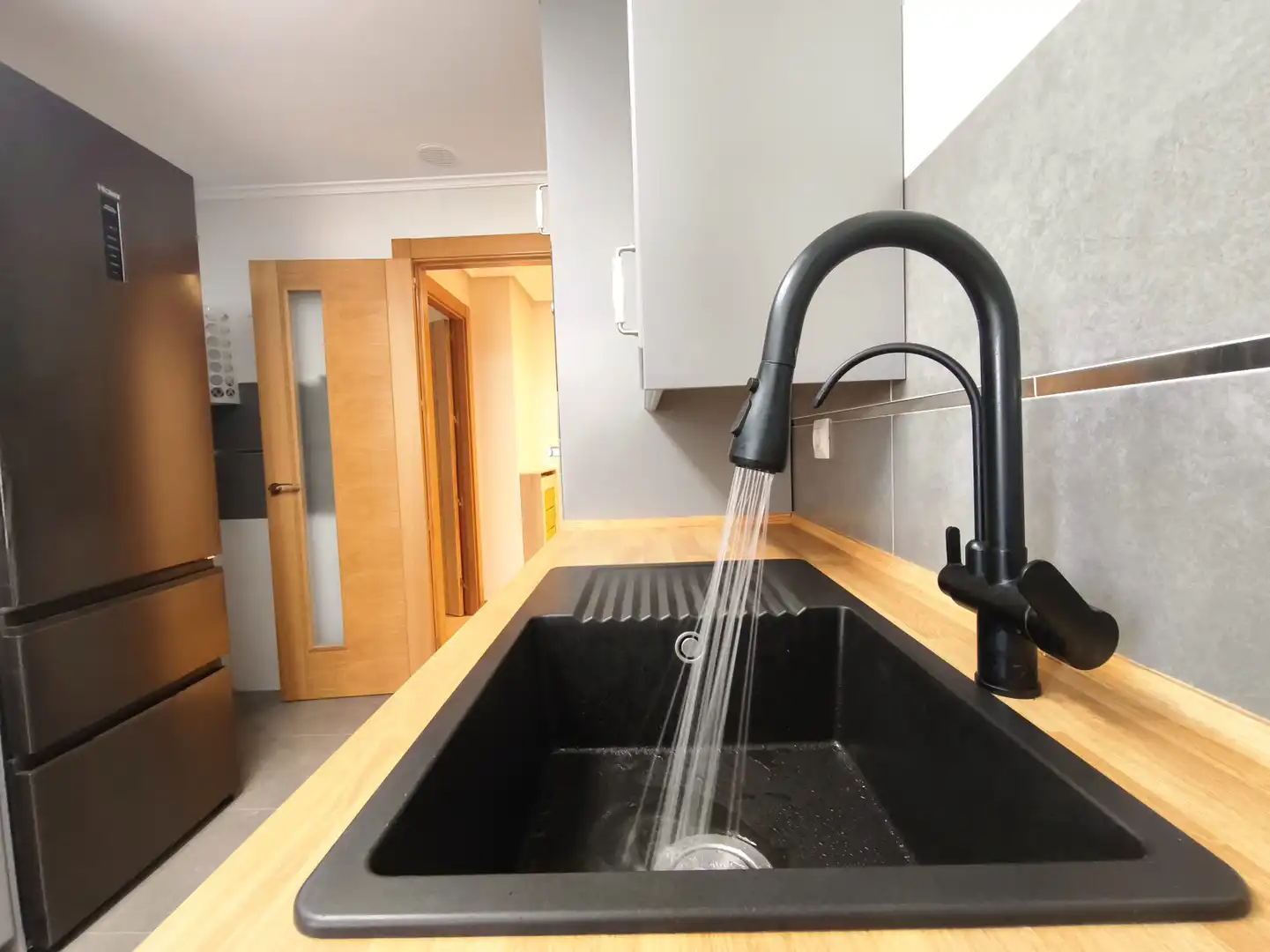 Kitchen of Flat for sale in Entrena  with Air Conditioner, Heating and Parquet flooring
