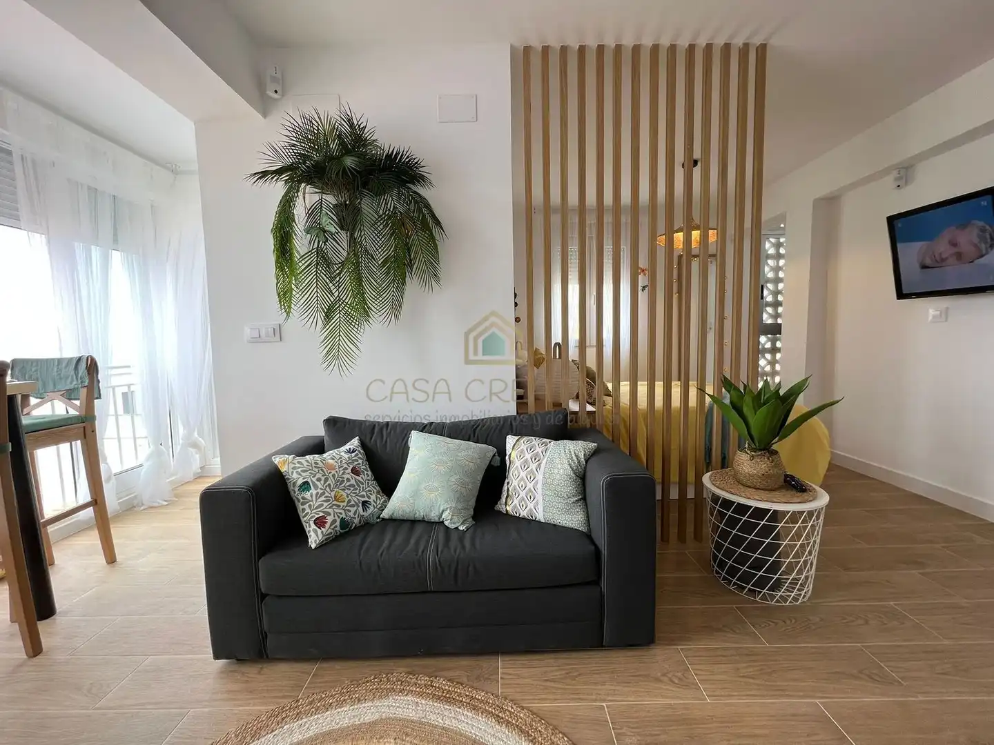 Sala de estar de Estudio en venta en Sueca con Aire acondicionado, Calefacción y Amueblado