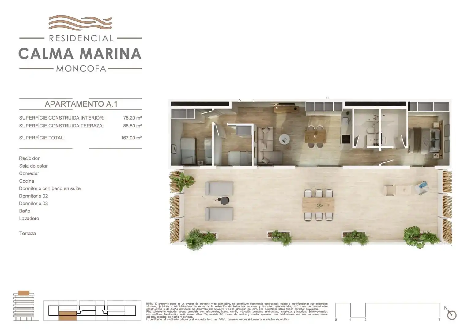 Apartamento en venta en Moncofa con Aire acondicionado, Calefacción y Jardín privado