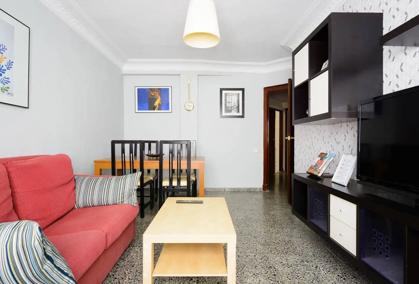 Sala de estar de Piso de alquiler en Zaragoza con Aire acondicionado, Amueblado y Internet