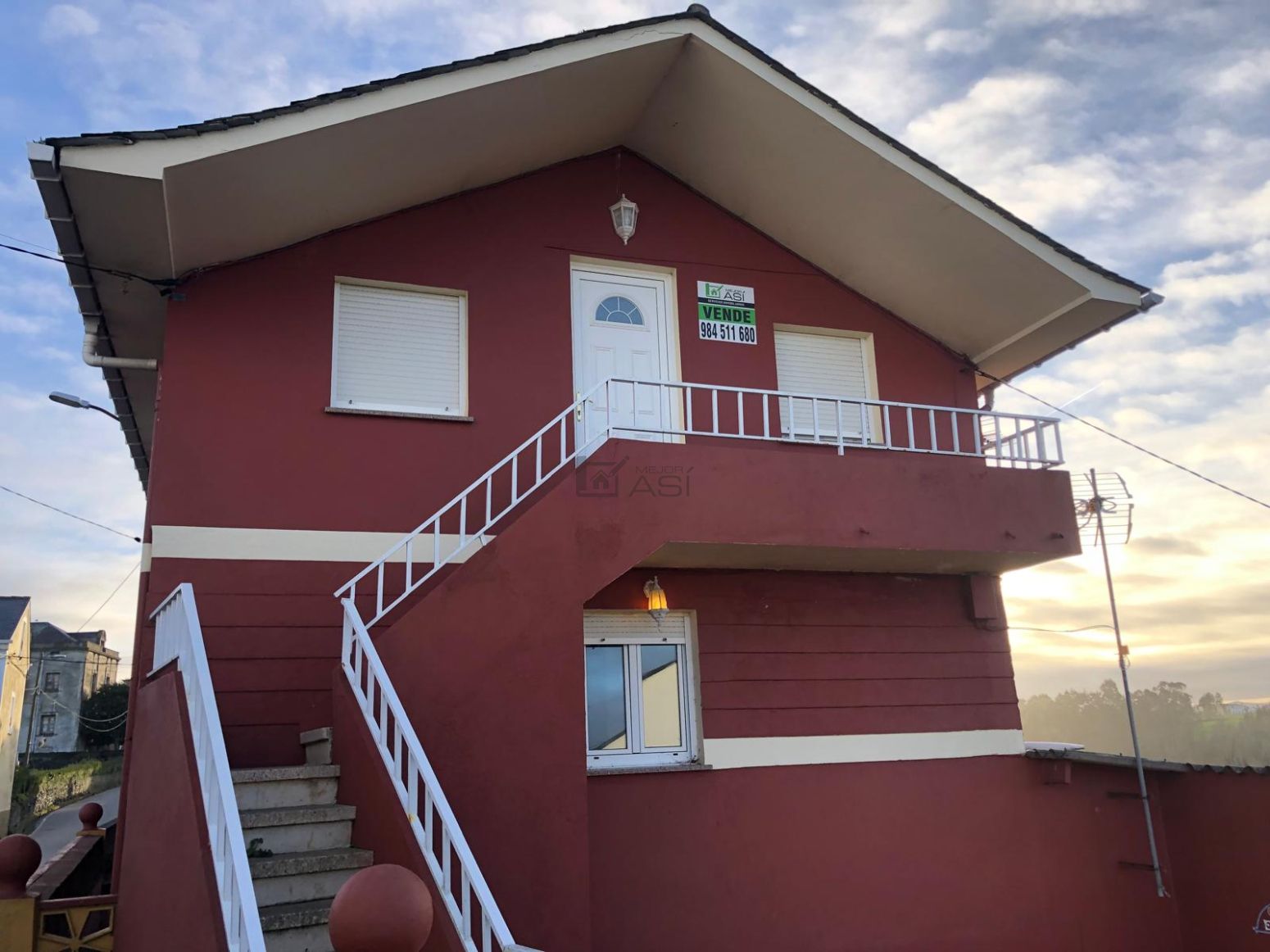 Exterior view of Single-family semi-detached for sale in Coaña  with Heating, Private garden and Parquet flooring