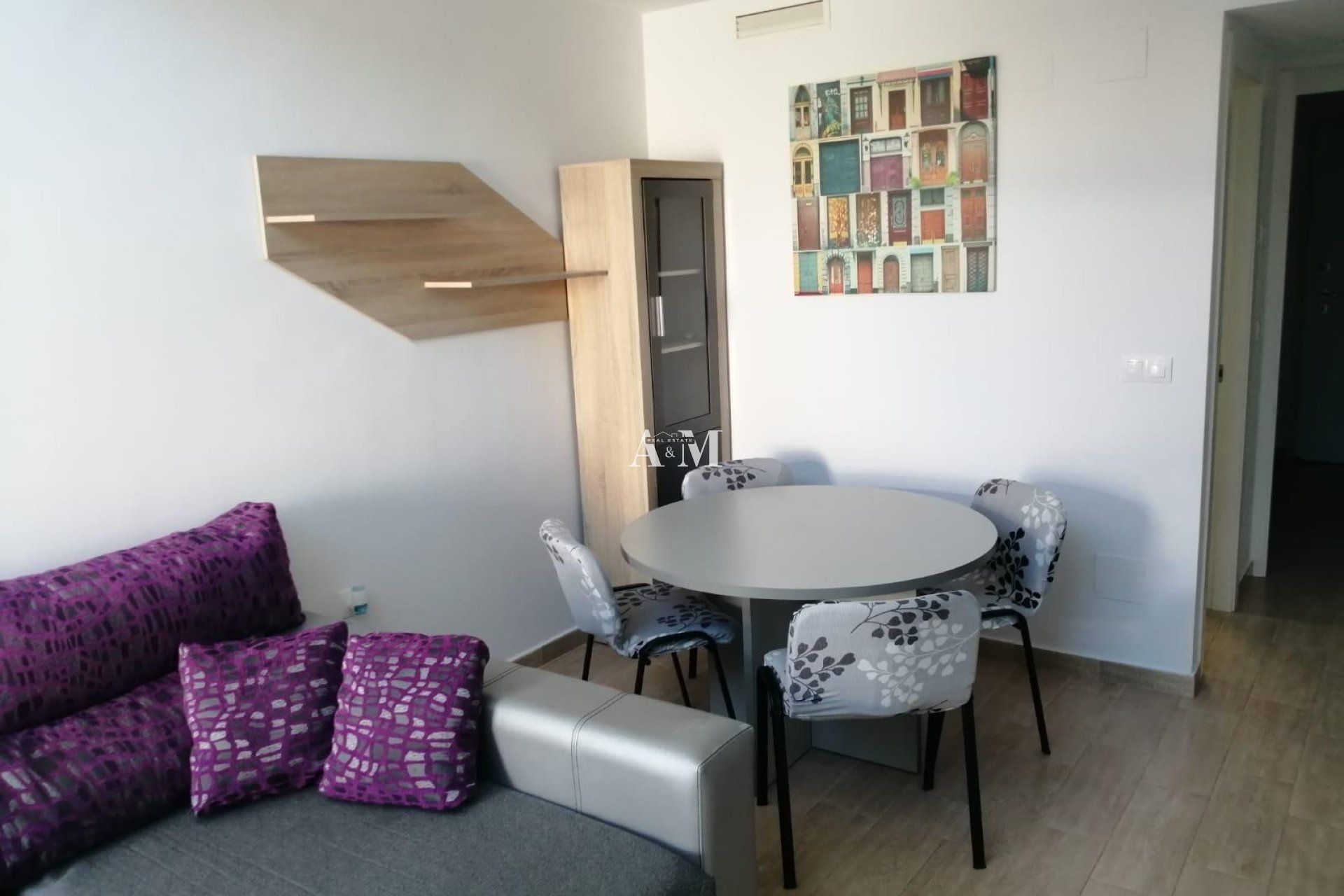 Menjador de Casa adosada de lloguer en Santa Pola amb Calefacció, Jardí privat i Terrassa