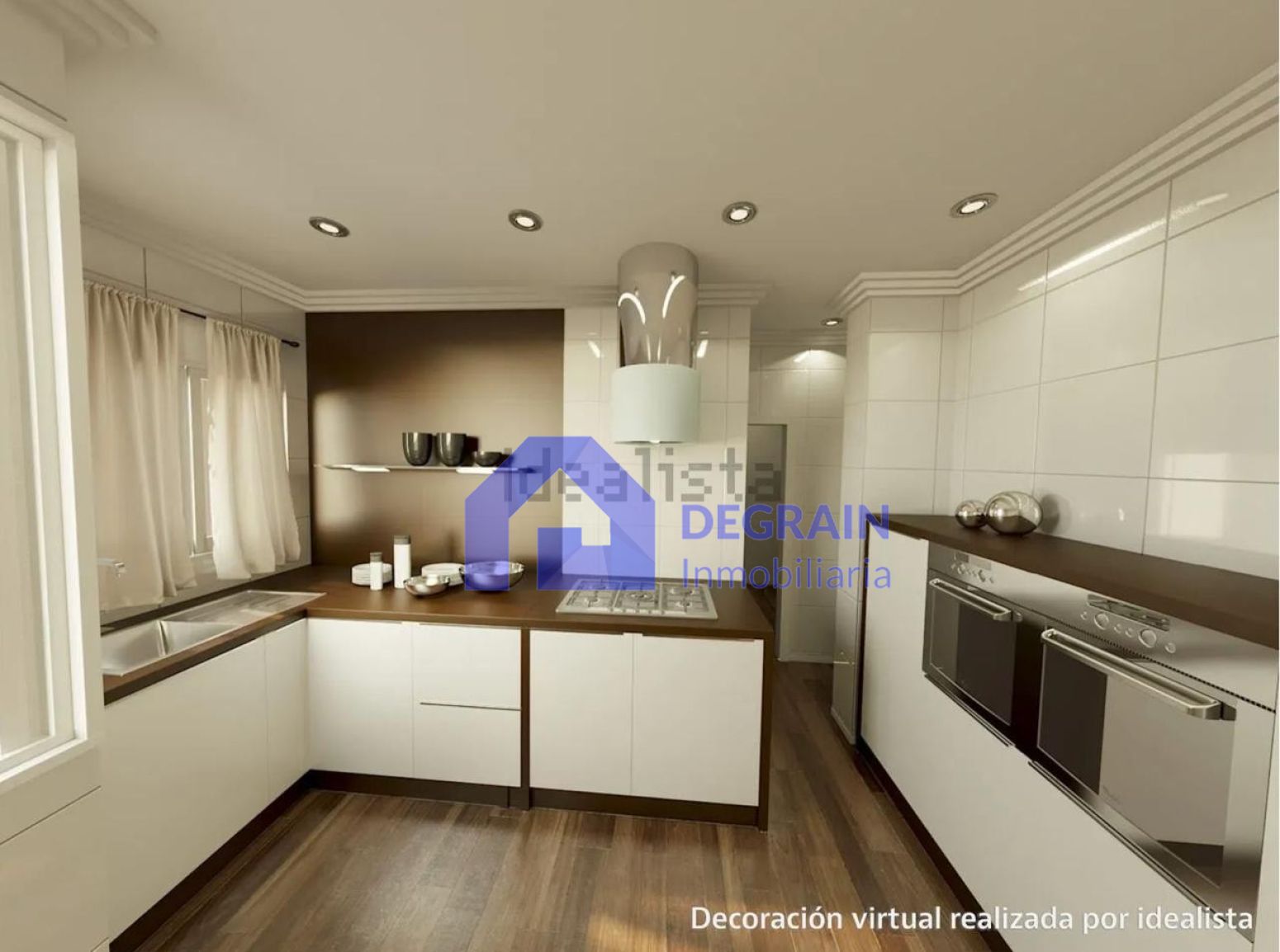 Kitchen of Flat for sale in Oviedo   with Heating, Private garden and Parquet flooring