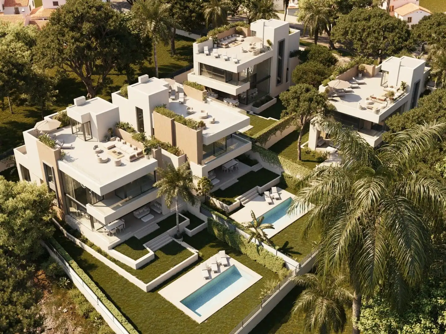 Vista exterior de Casa o xalet en venda en Marbella amb Aire condicionat, Calefacció i Jardí privat