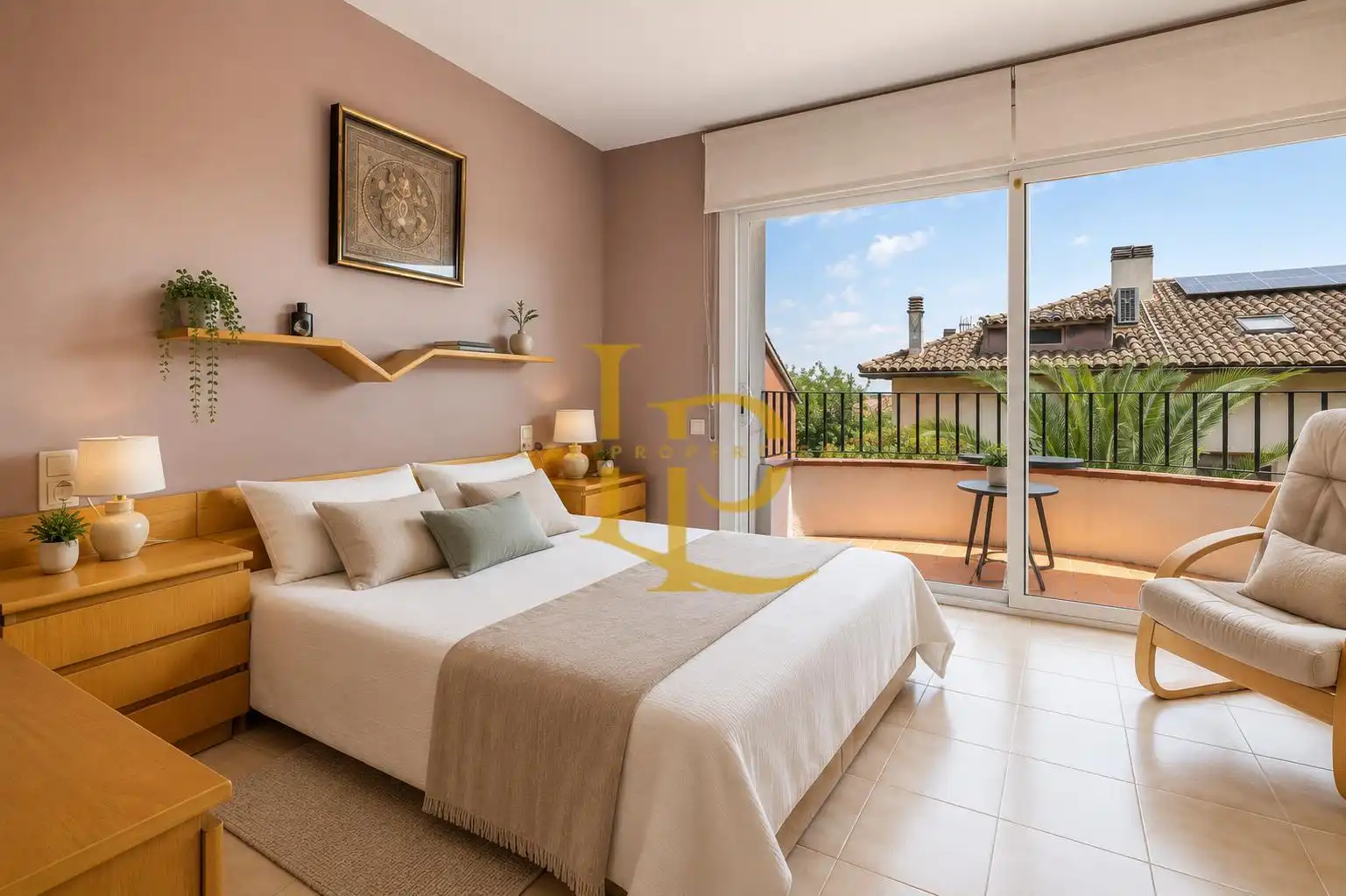 Habitación de Casa adosada en venta en Sant Cugat del Vallès con Aire acondicionado, Calefacción y Jardín privado