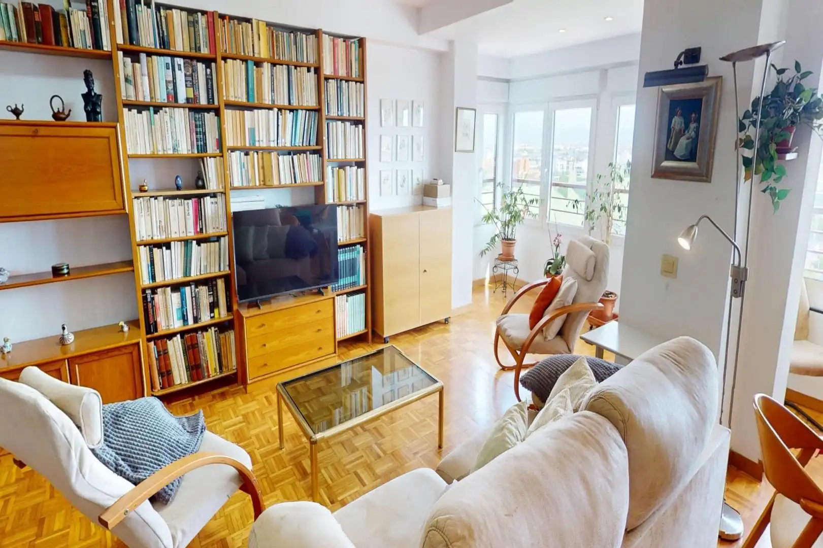 Sala de estar de Piso de alquiler en Valencia con Aire acondicionado, Parquet y Amueblado