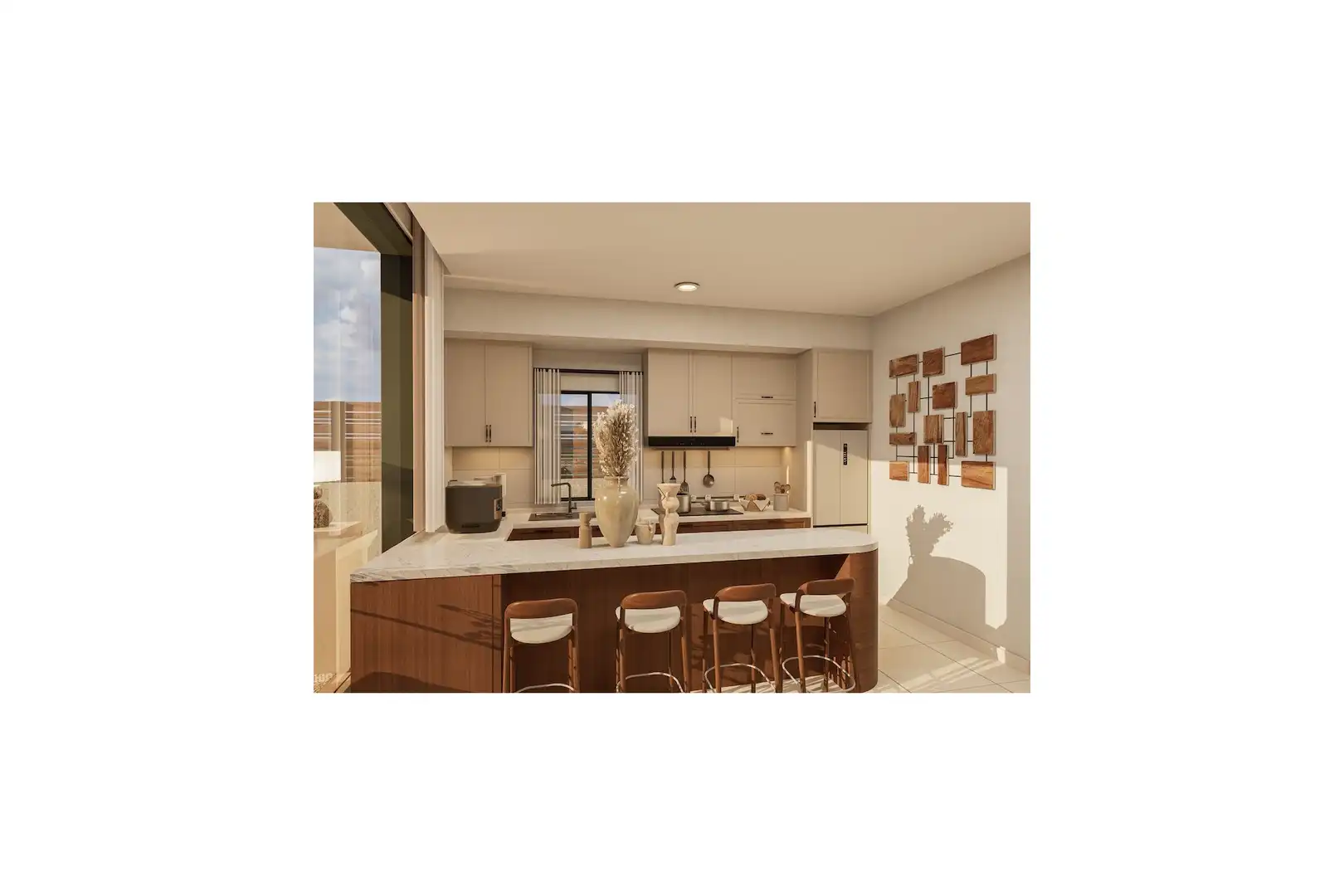 Kitchen of Flat for sale in Fuente Álamo de Murcia  with Air Conditioner, Private garden and Terrace