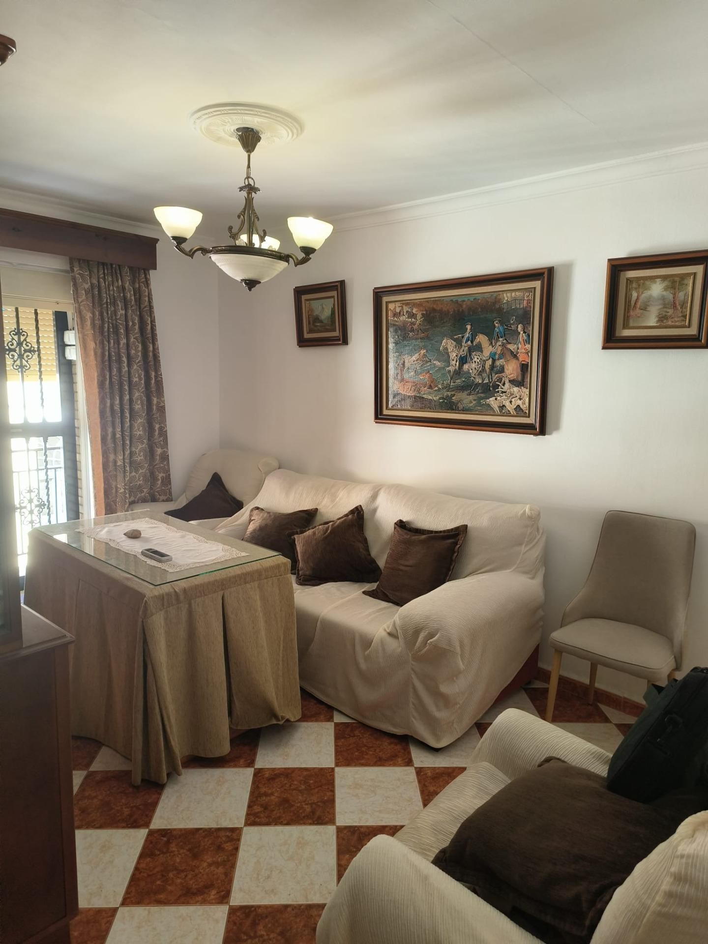 Sala de estar de Piso en venta en  Sevilla Capital con Aire acondicionado y Balcón