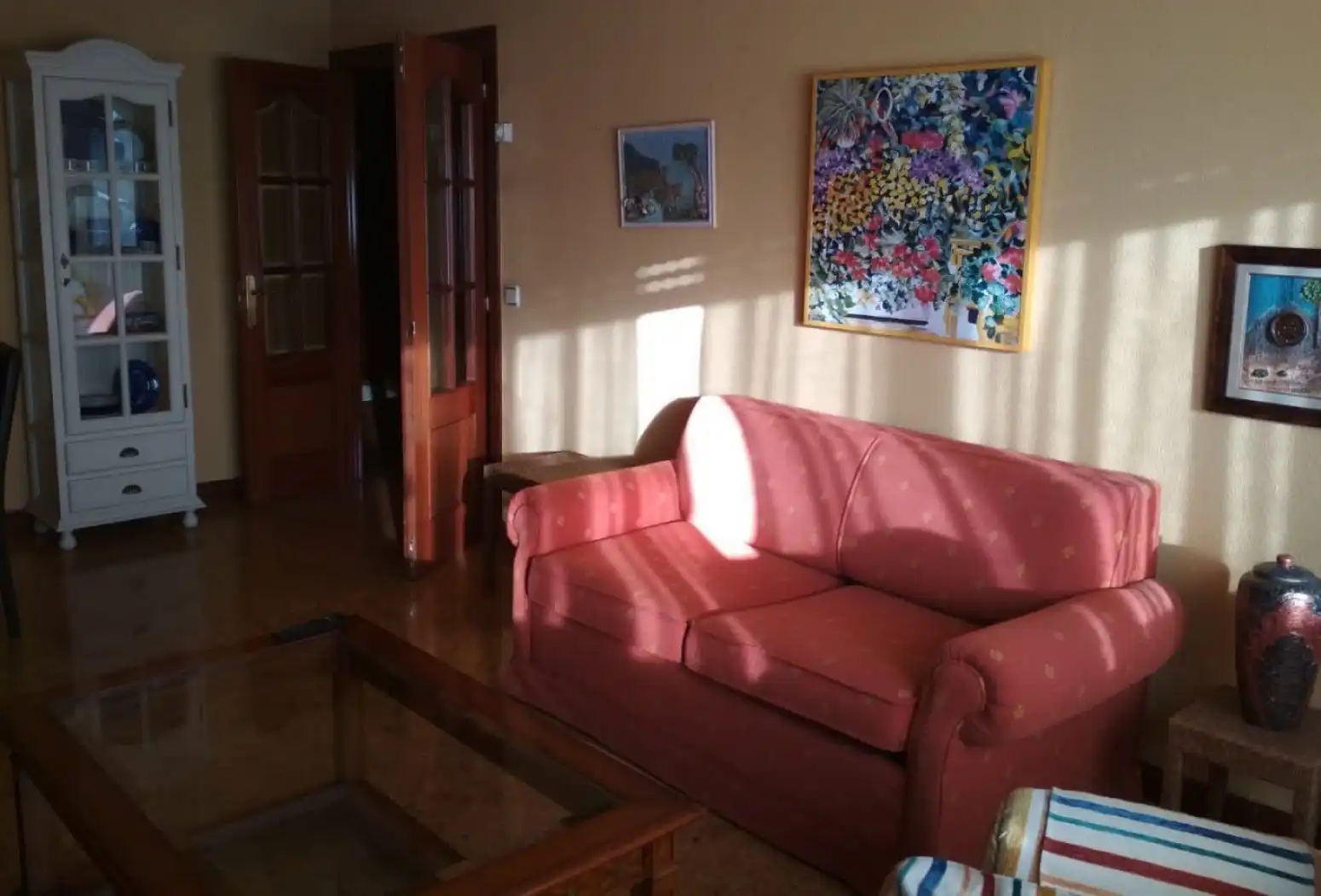 Living room of Flat for rent in Reocín  with Heating, Parquet flooring and Furnished