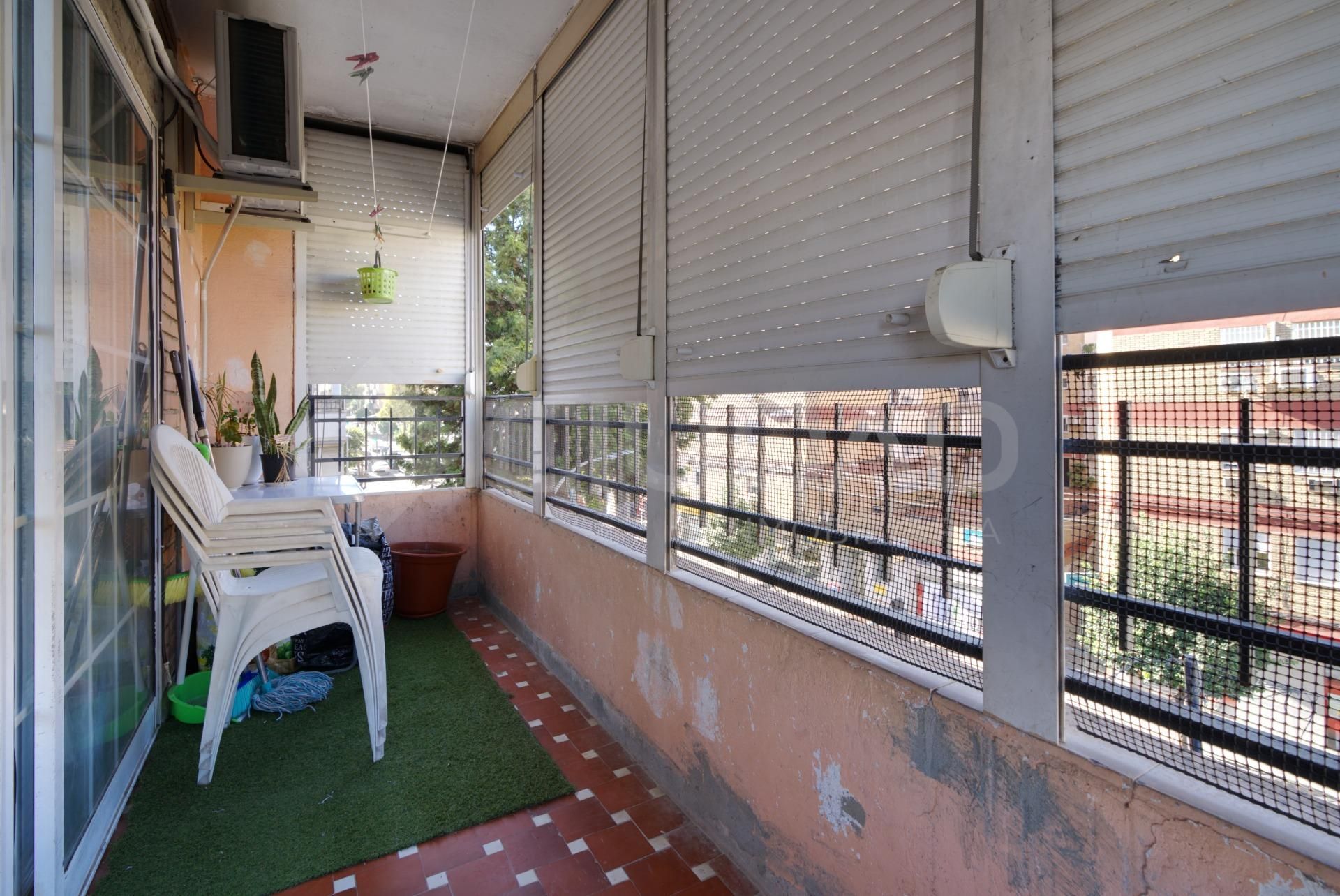 Terrasse von Wohnung zum verkauf in San Juan de Aznalfarache mit Klimaanlage und Balkon