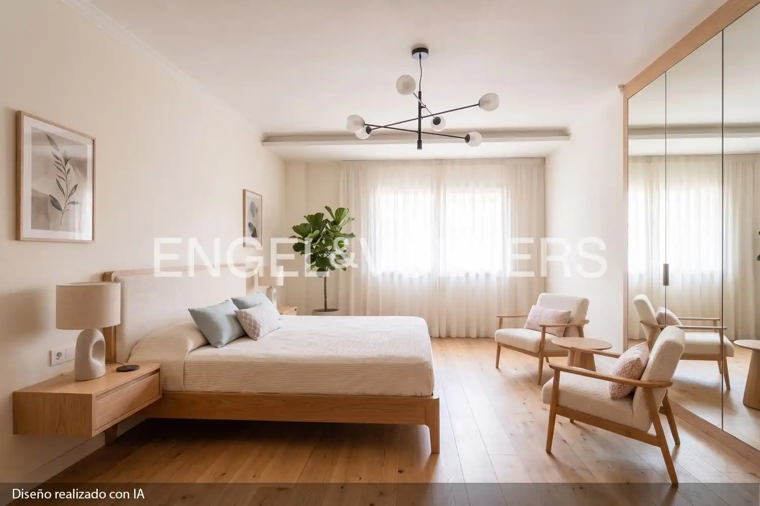 Bedroom of Flat for sale in Valencia  with Air Conditioner, Heating and Balcony