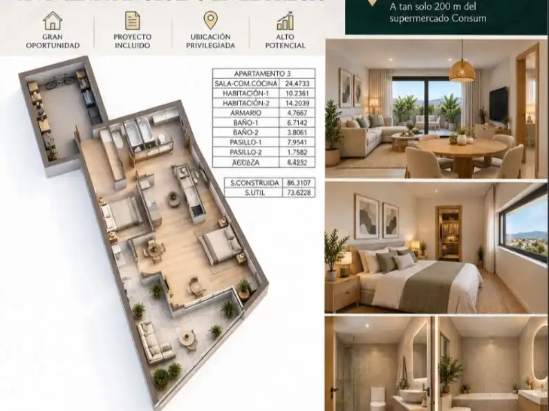 Habitación de Piso en venta en Huércal-Overa con Aire acondicionado, Calefacción y Jardín privado