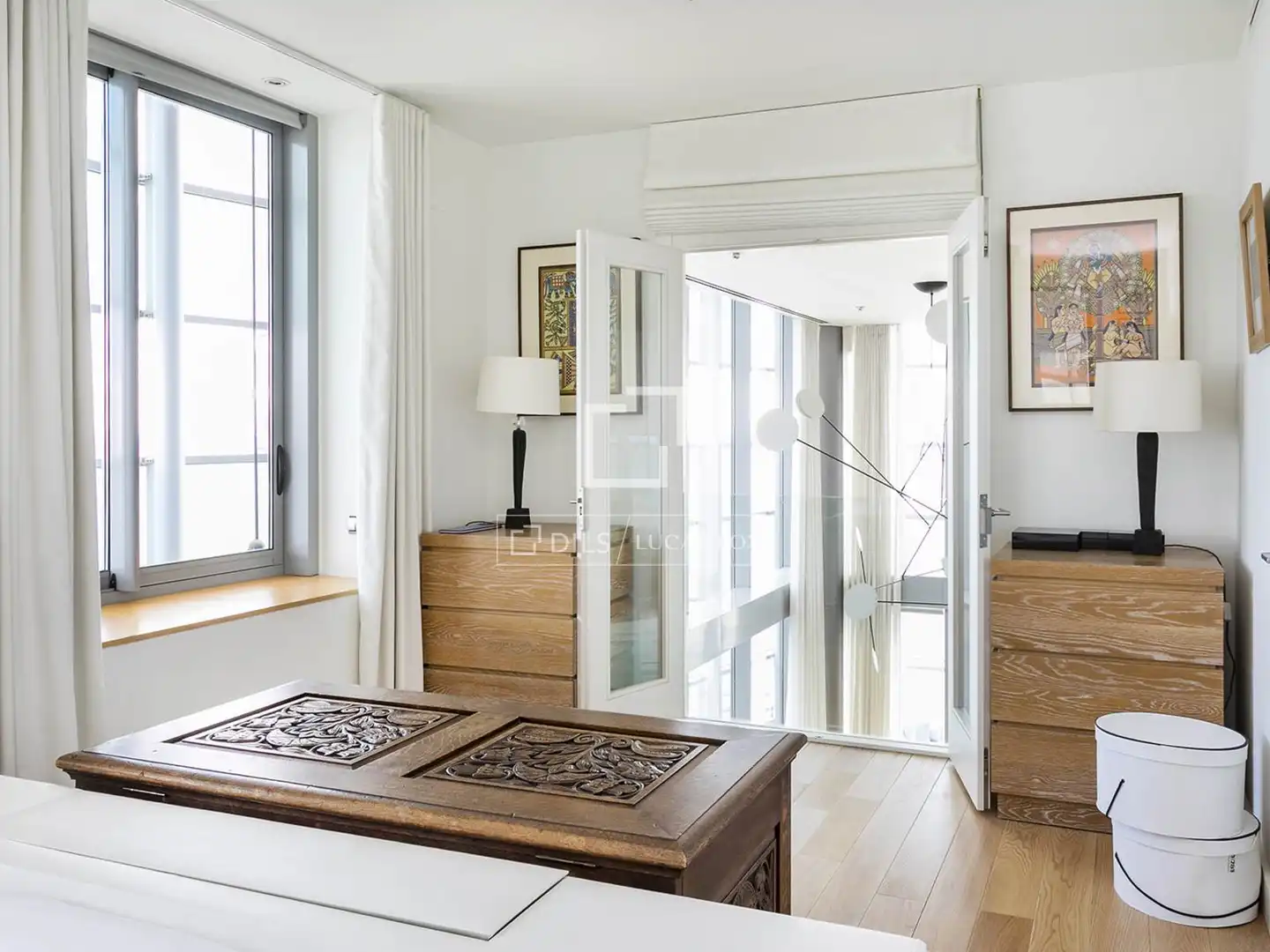 Schlafzimmer von Dachboden zum Verkauf in Barcelona mit Klimaanlage, Heizung und Privatgarten