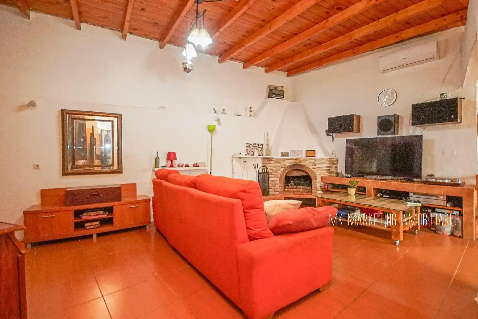 Sala d'estar de Finca rústica en venda en Valsequillo de Gran Canaria amb Aire condicionat, Terrassa i Piscina