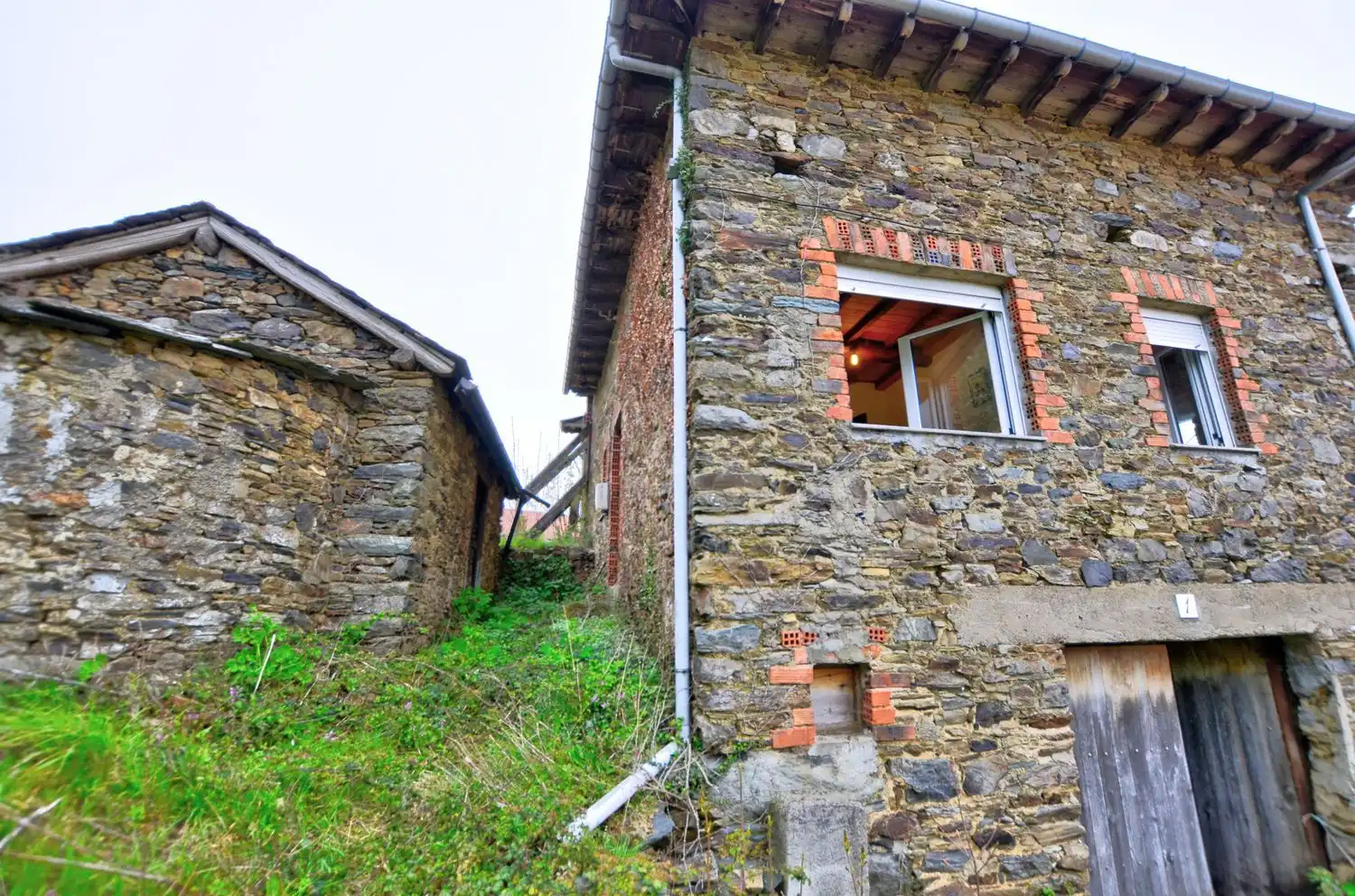 Exterior view of Houses for sale in Cangas del Narcea  with Heating, Storage room and Swimming Pool