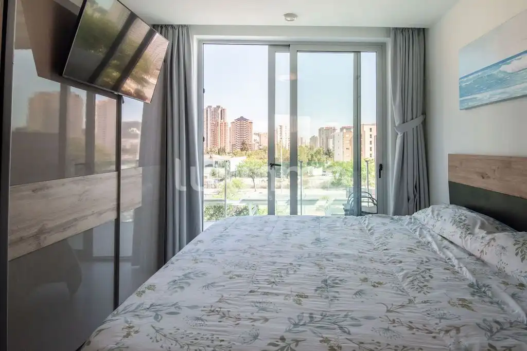 Schlafzimmer von Wohnung zum Verkauf in Finestrat mit Klimaanlage, Privatgarten und Terrasse