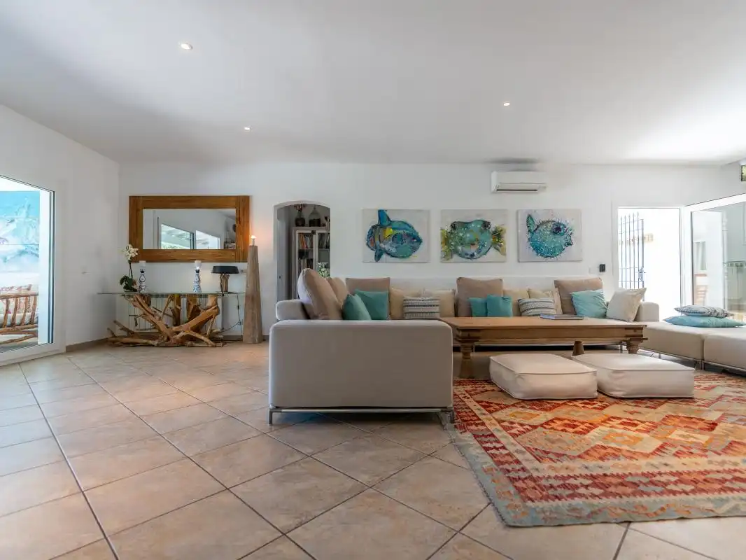 Living room of Houses for sale in Sant Josep de sa Talaia  with Air Conditioner, Heating and Private garden
