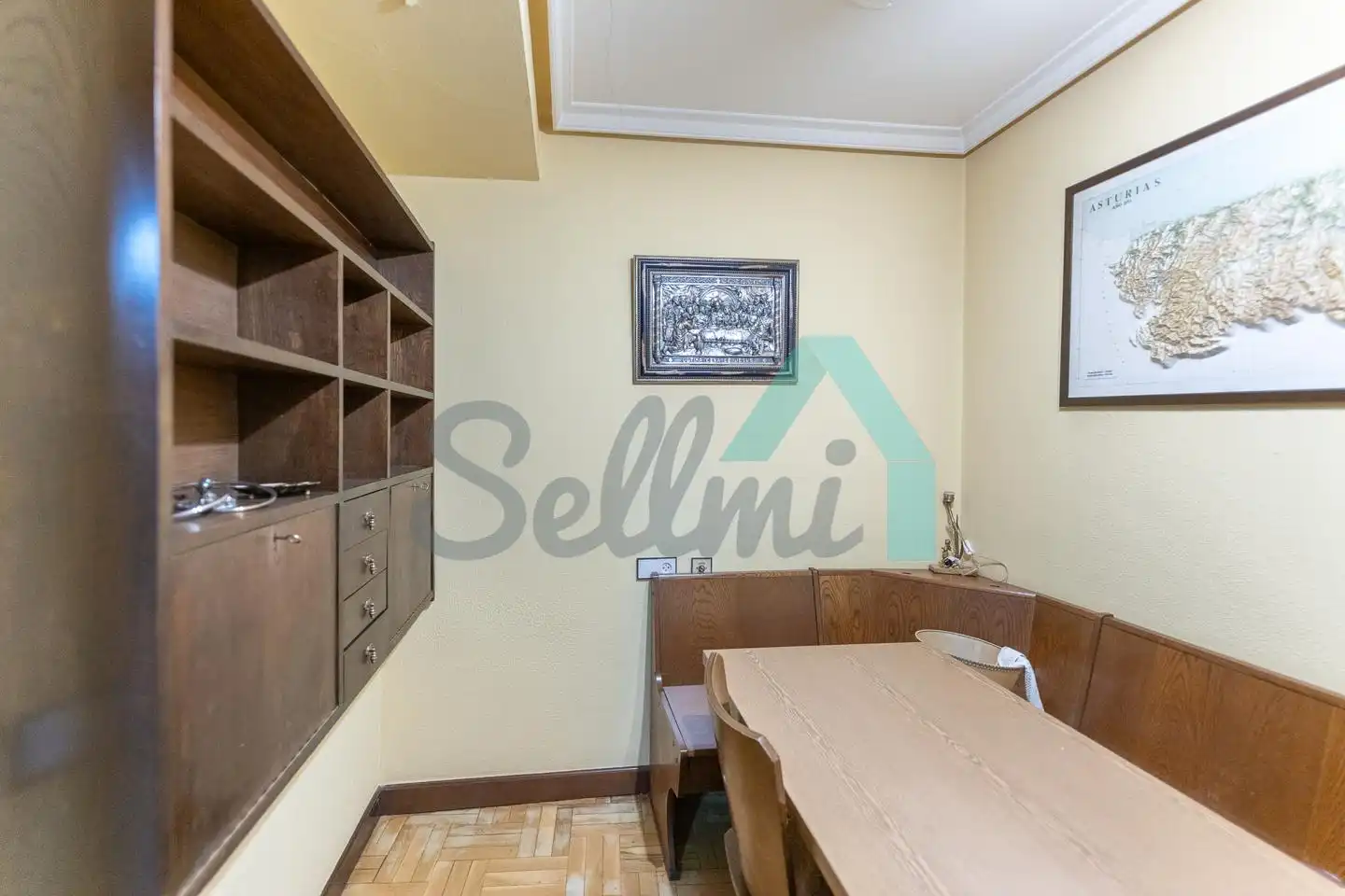 Dining room of Flat for sale in Oviedo   with Heating, Parquet flooring and Terrace