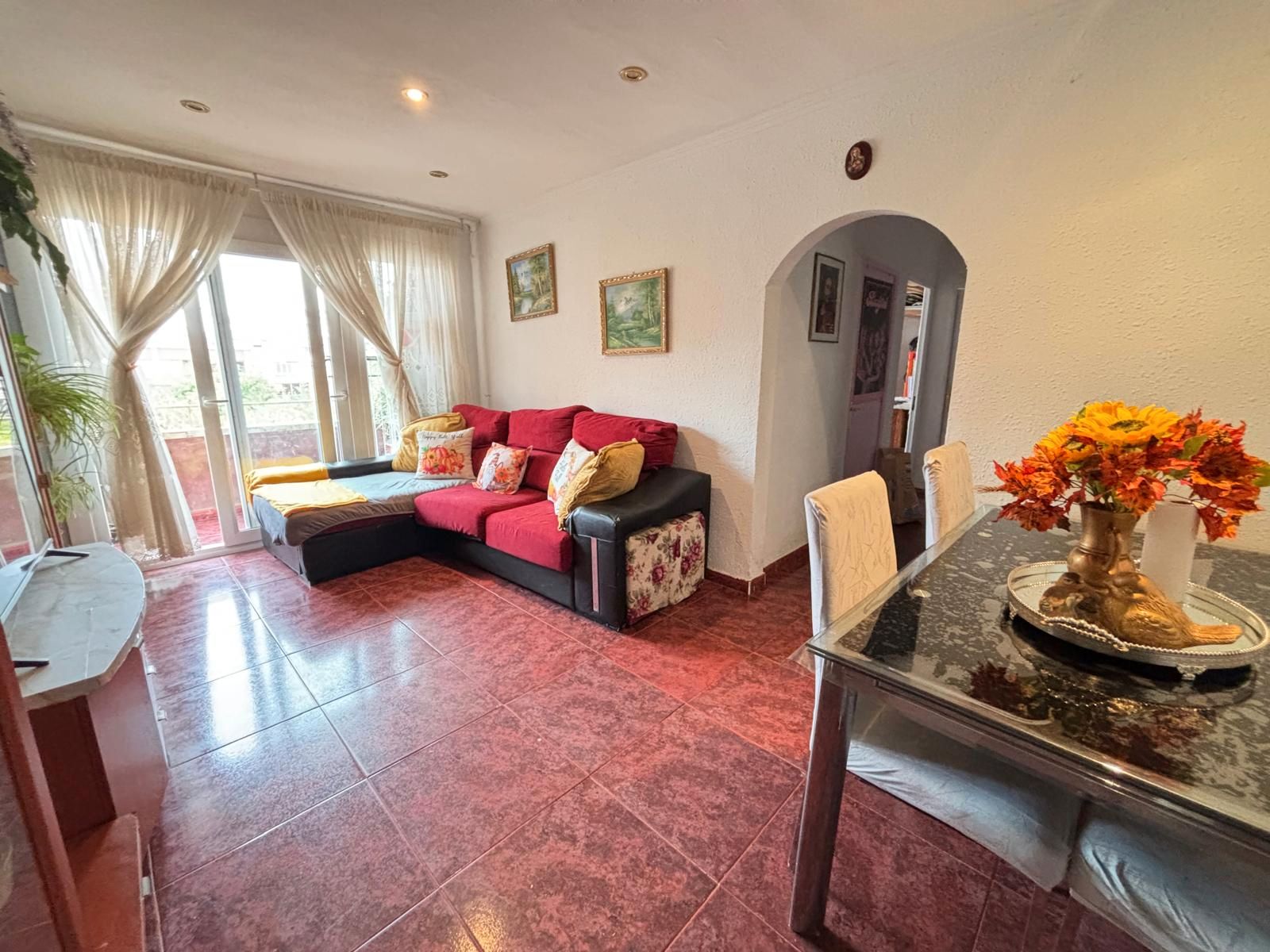 Living room of Flat for sale in  Lleida Capital  with Heating, Furnished and Oven