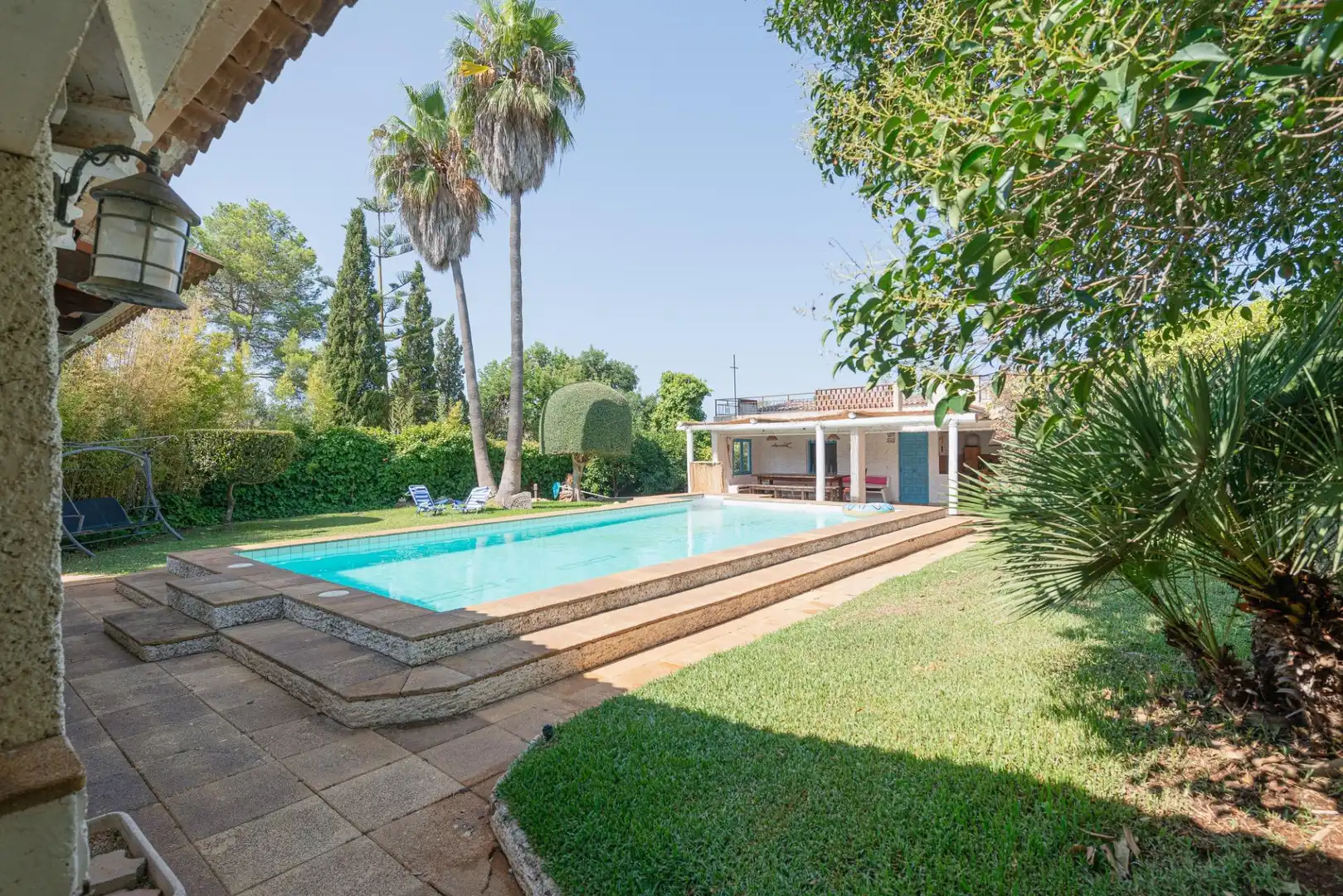 Piscina de Finca rústica en venta en Llucmajor con Aire acondicionado, Calefacción y Jardín privado