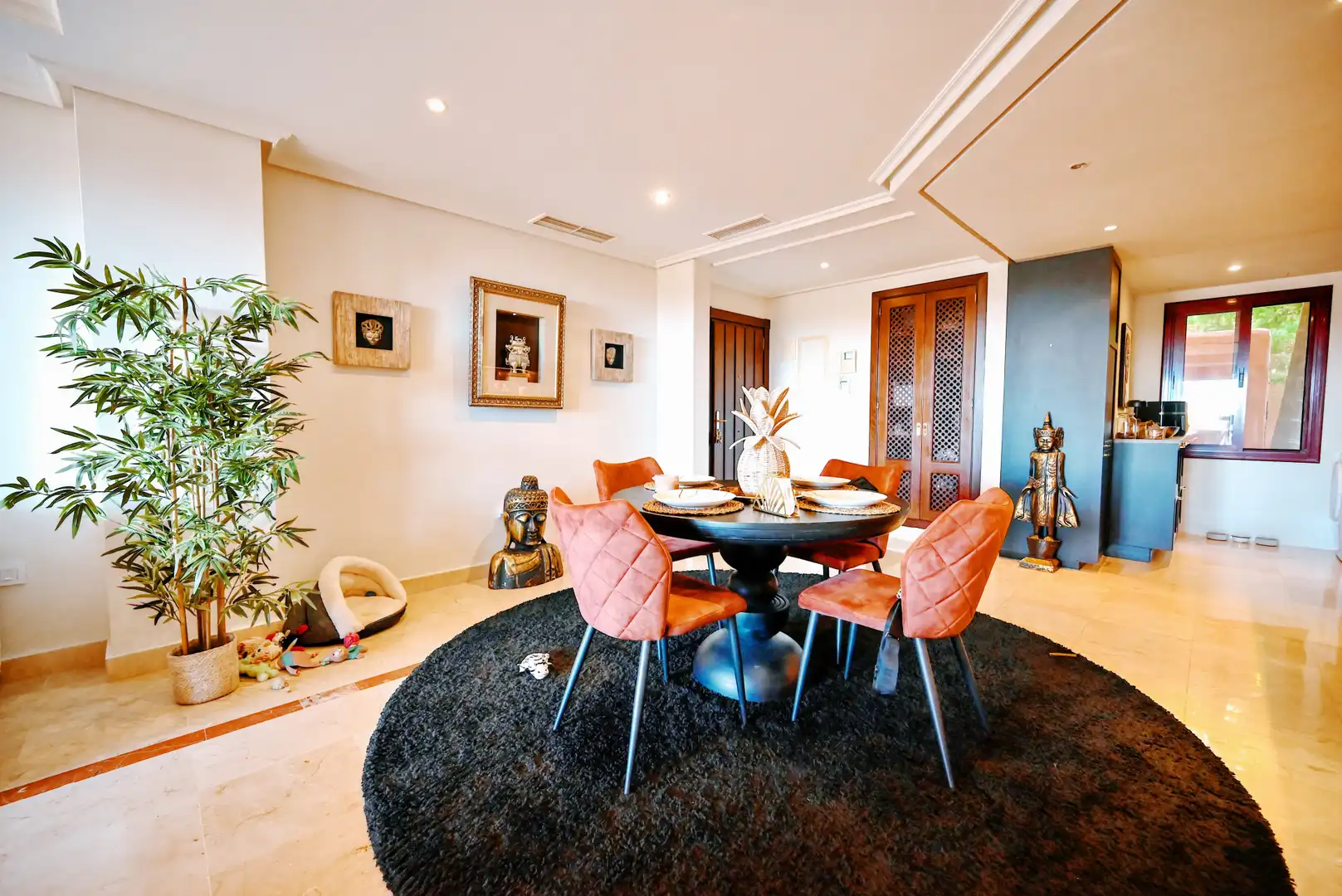 Comedor de Apartamento en venta en Ojén con Aire acondicionado, Jardín privado y Piscina