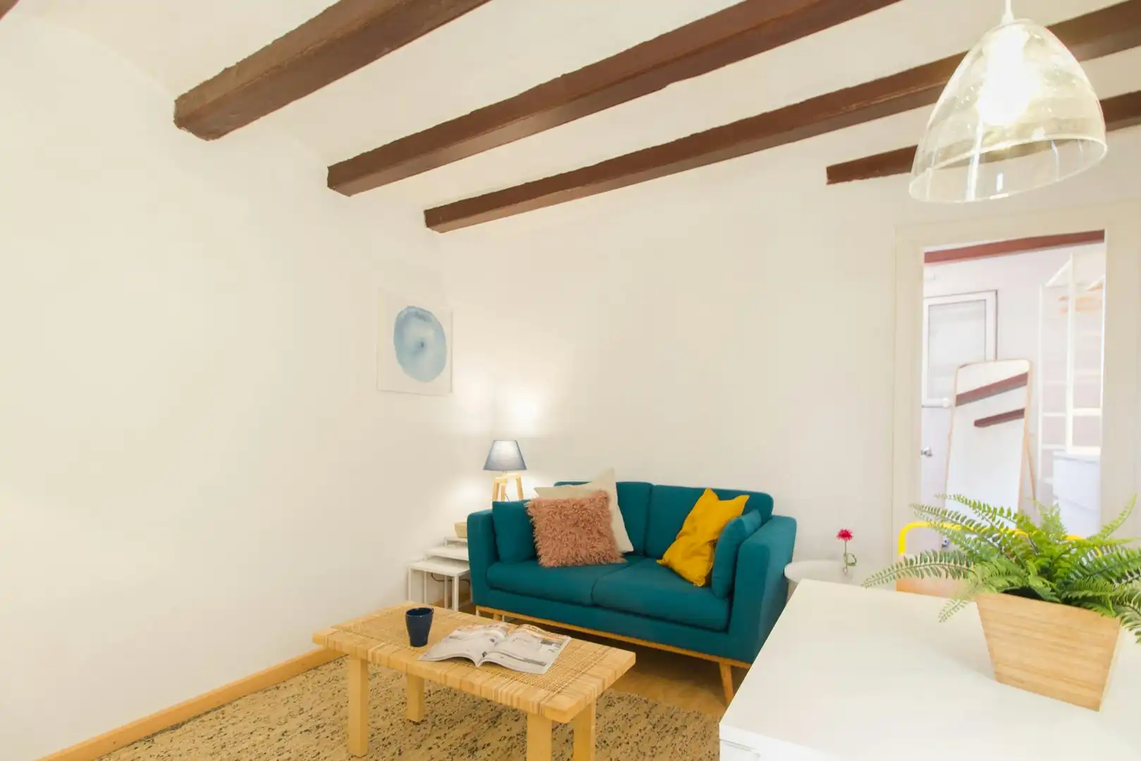 Living room of Flat for rent in Barcelona  with Air Conditioner, Heating and Furnished