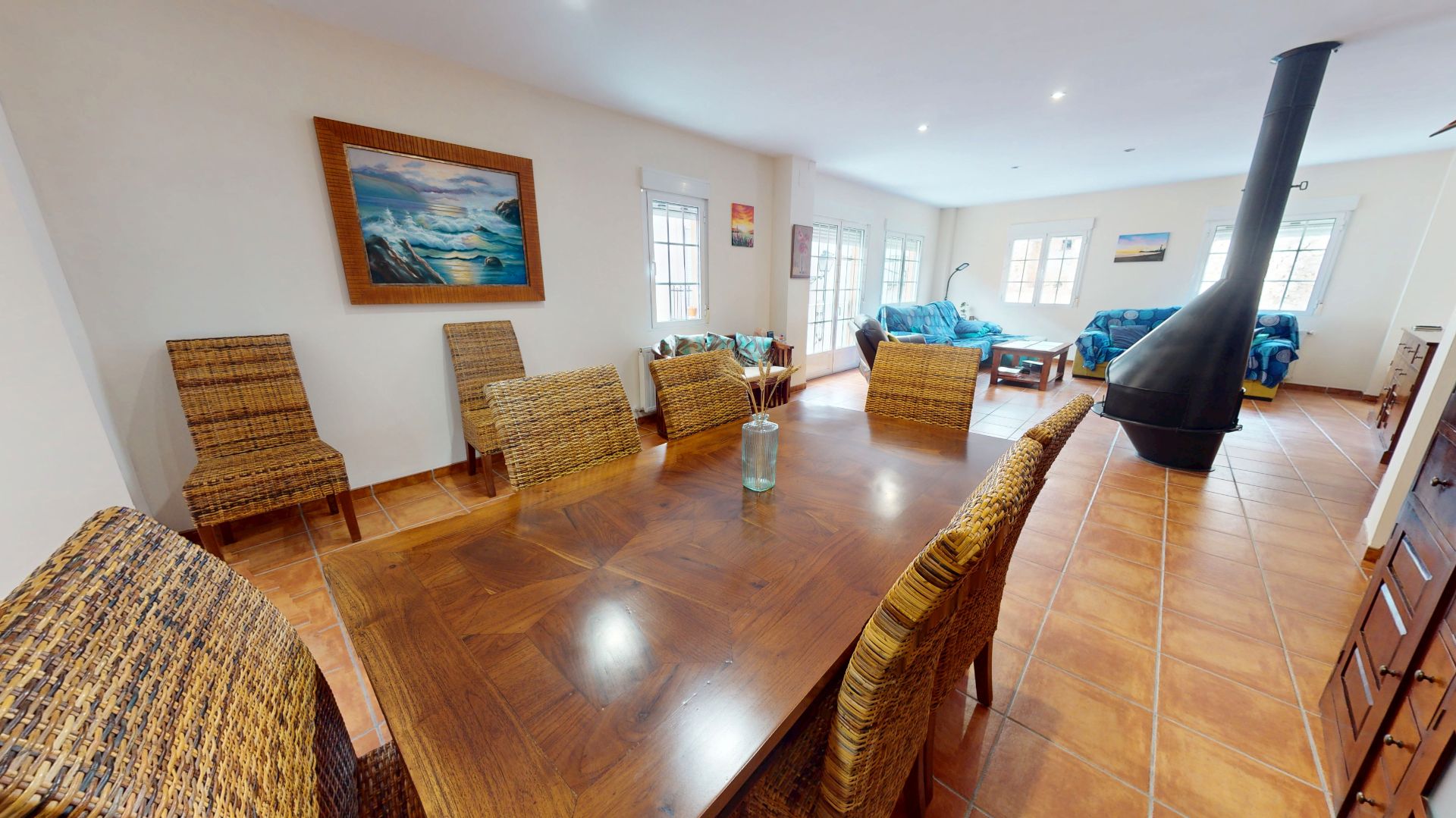 Dining room of House or chalet for sale in Alfafara  with Heating, Terrace and Storage room