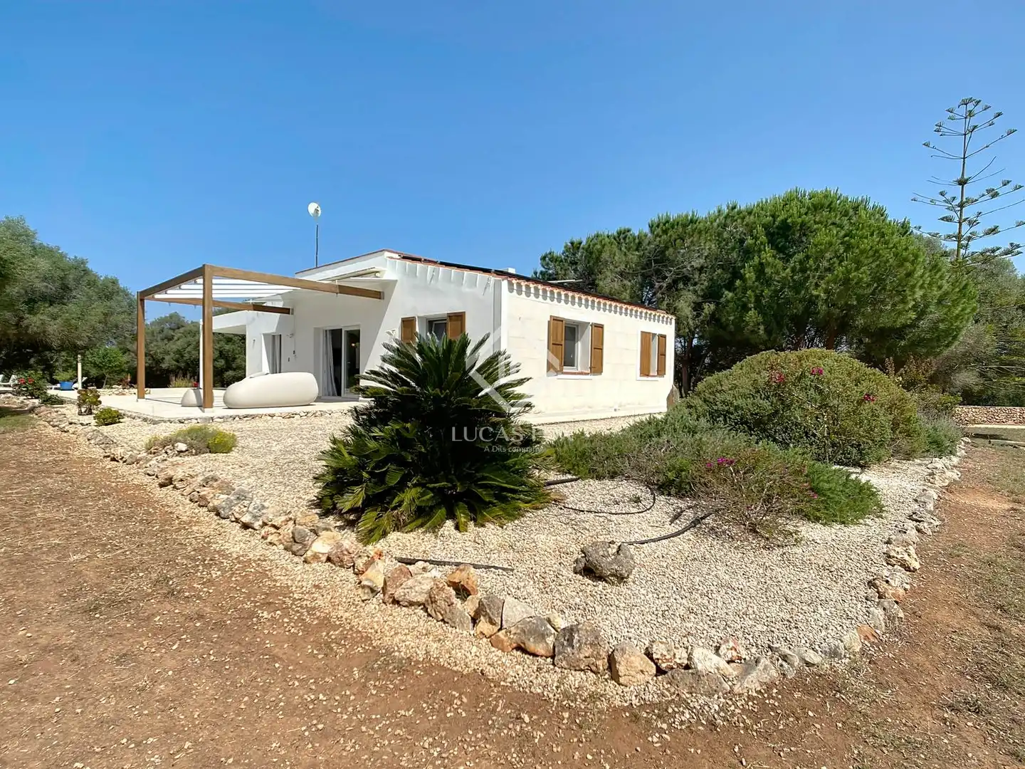 Vista exterior de Finca rústica en venda en Maó - Mahón amb Calefacció, Jardí privat i Terrassa