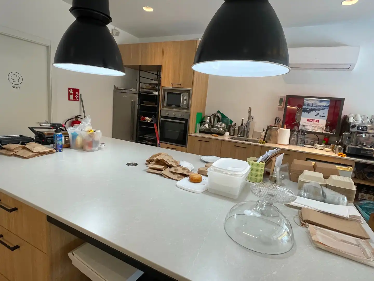 Cocina de Local en traspaso en Barcelona con Aire acondicionado y Amueblado