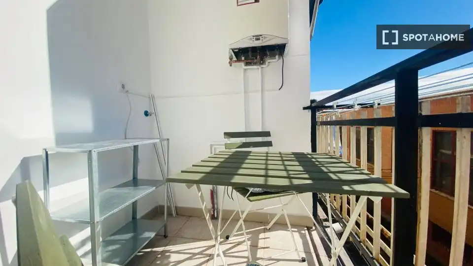 Terraza de Piso de alquiler en Madrid con Aire acondicionado, Calefacción y Amueblado