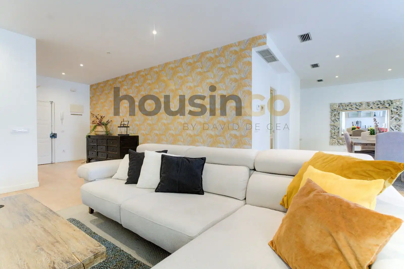 Wohnzimmer von Wohnung zur Miete in Madrid mit Klimaanlage, Heizung und Parkett