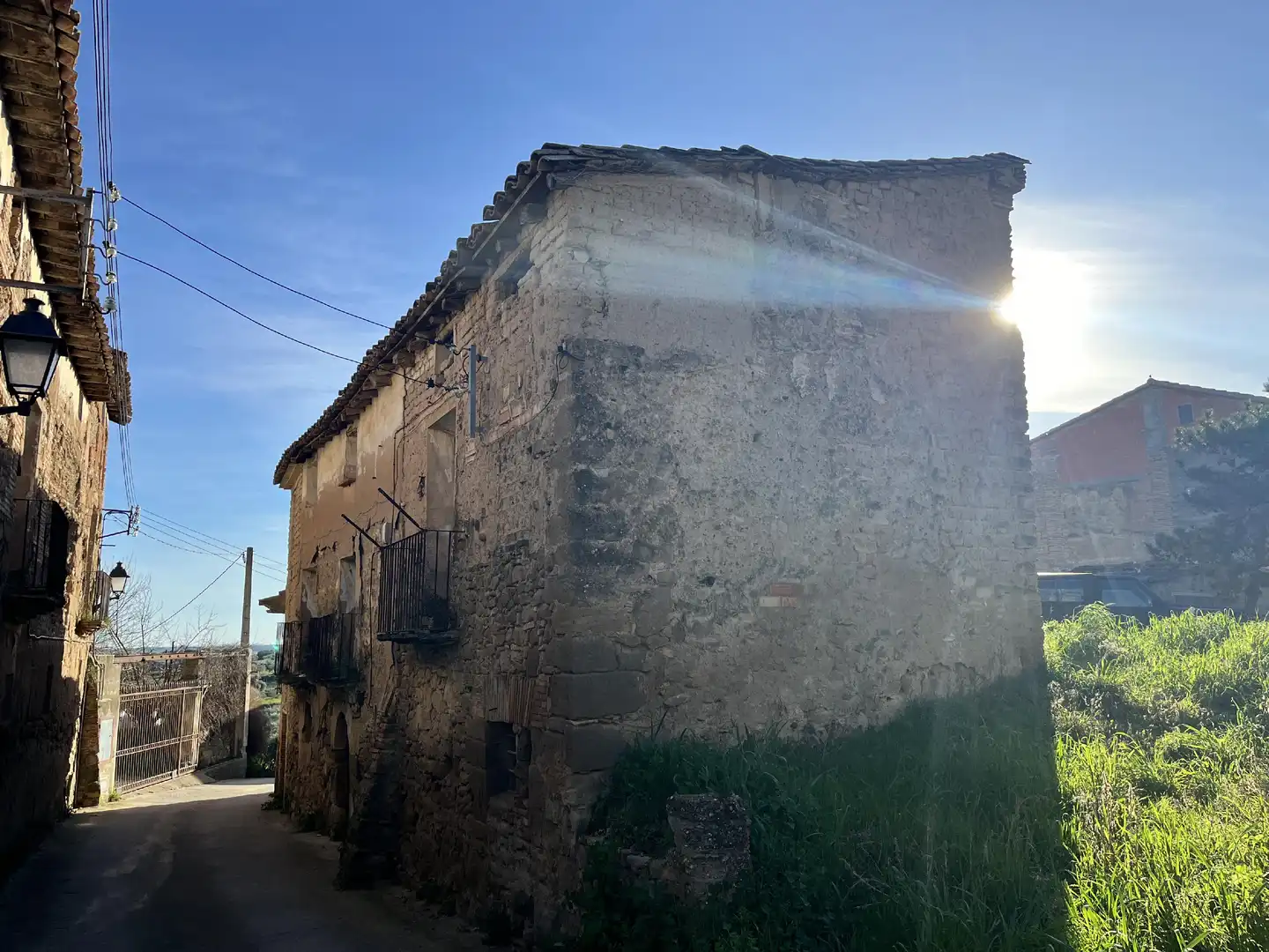Vista exterior de Casa adosada en venta en Barbastro con Jardín privado