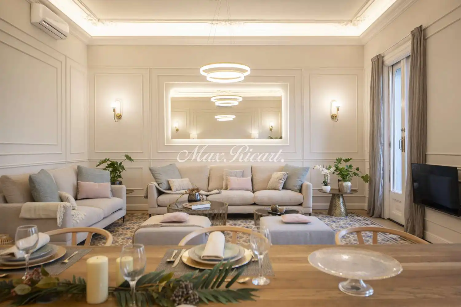 Wohnzimmer von Wohnung zur Miete in Barcelona mit Klimaanlage, Heizung und Abstellraum
