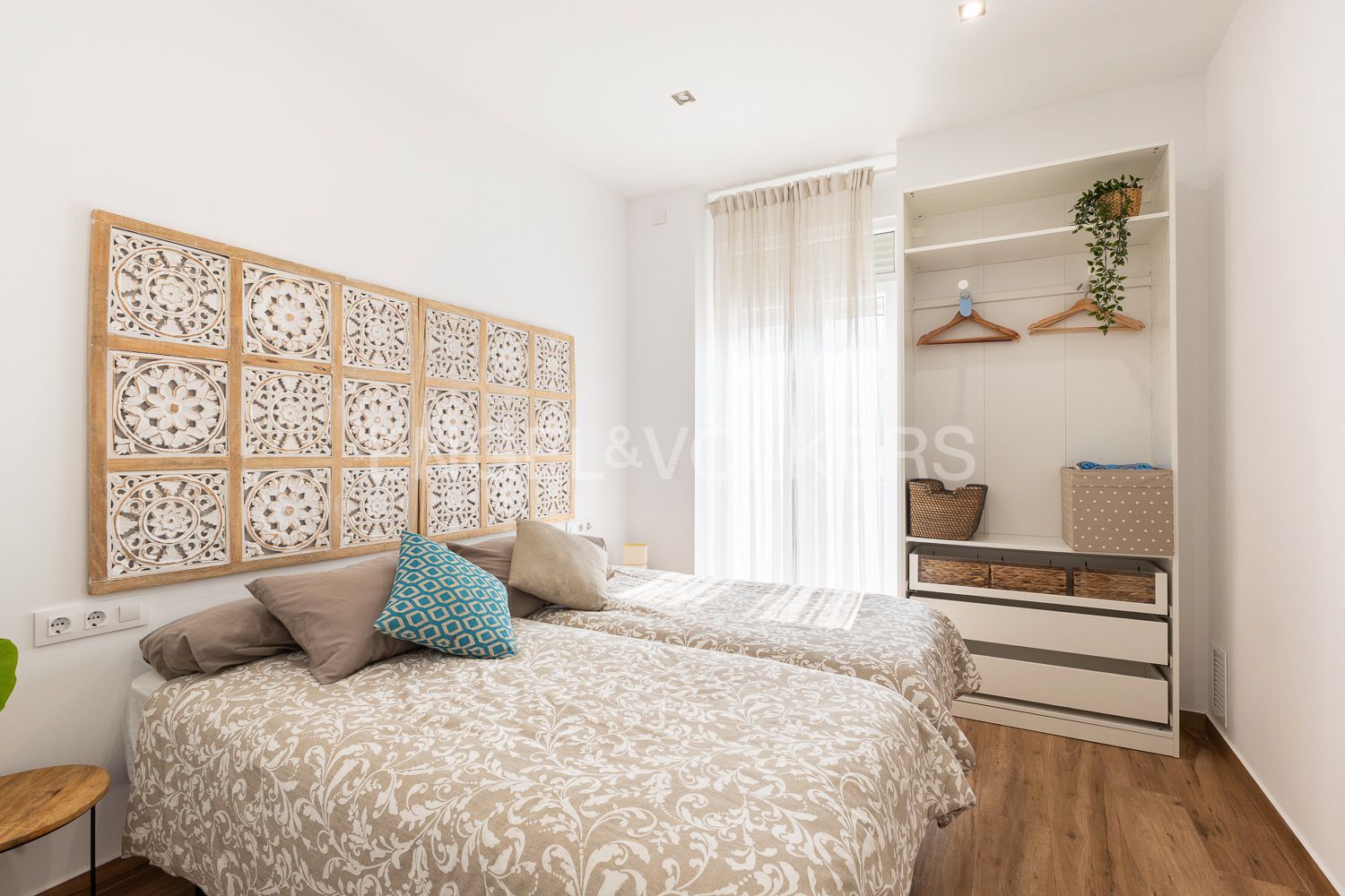 Dormitori de Apartament de lloguer en  Valencia Capital amb Aire condicionat, Calefacció i Moblat