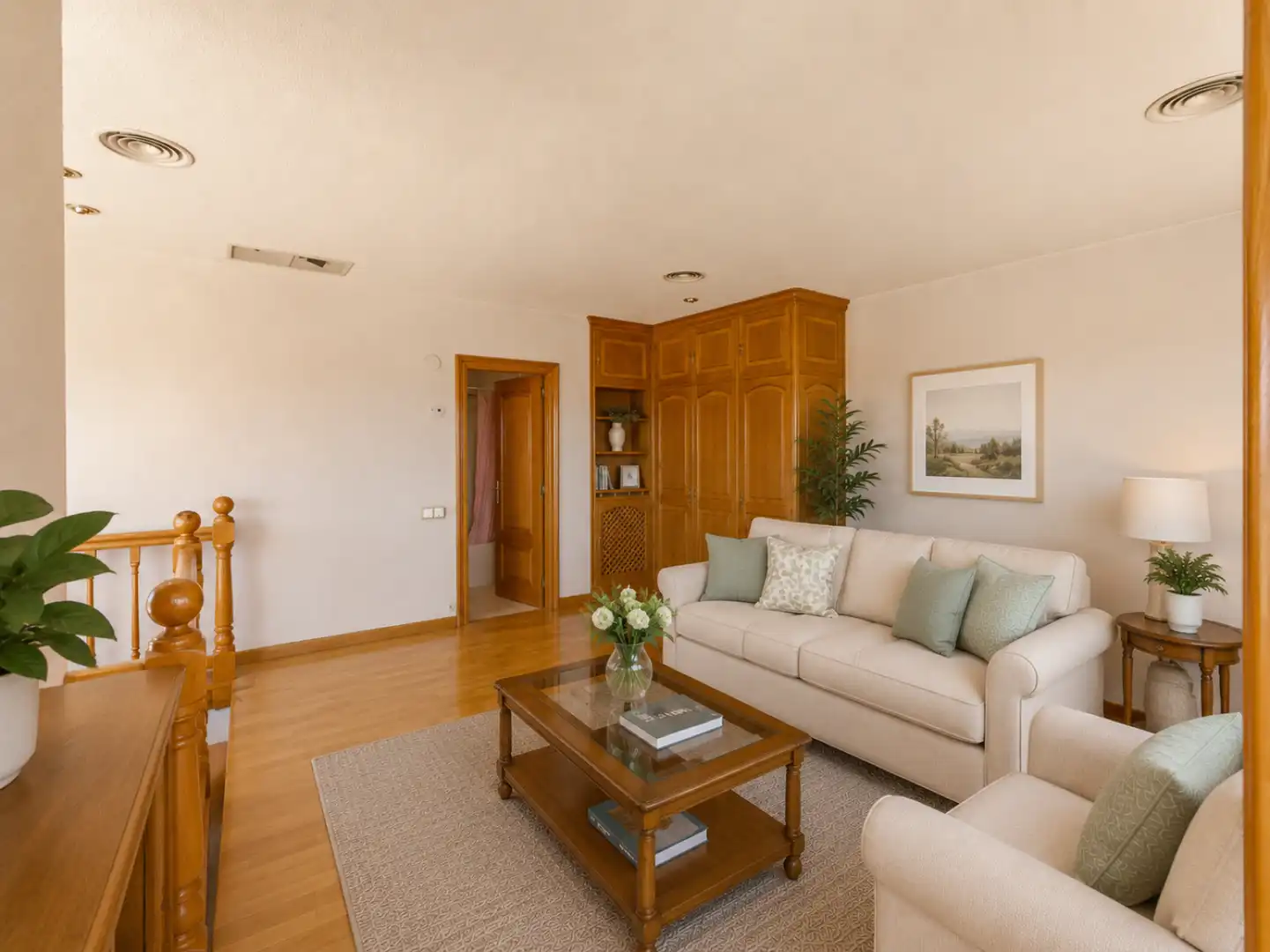 Living room of Attic for sale in  Pamplona / Iruña  with Heating, Parquet flooring and Terrace