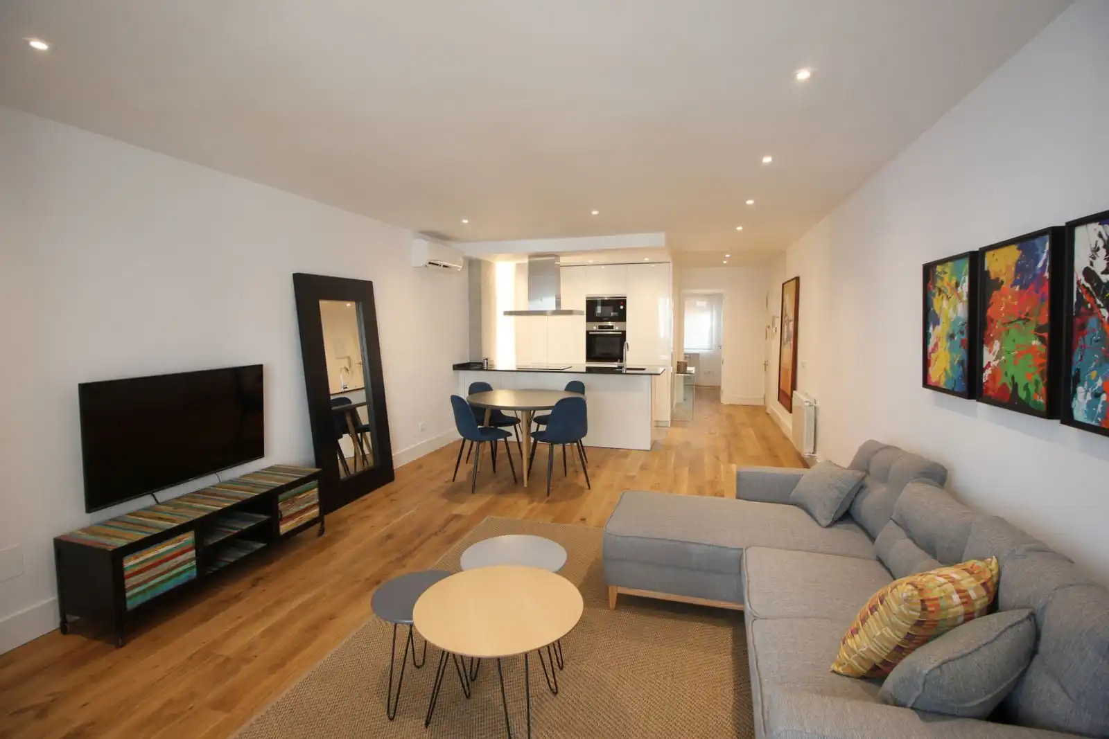 Sala de estar de Piso de alquiler en Madrid con Aire acondicionado, Calefacción y Parquet