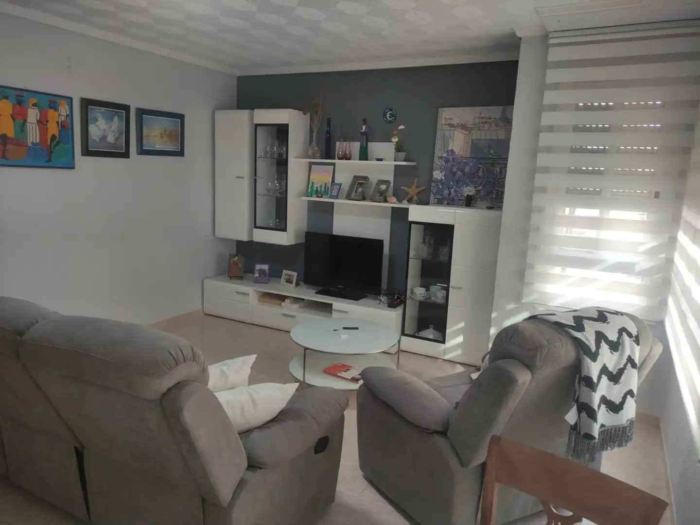 Wohnzimmer von Wohnung zum Verkauf in Burriana / Borriana mit Klimaanlage, Möbliert und Ofen