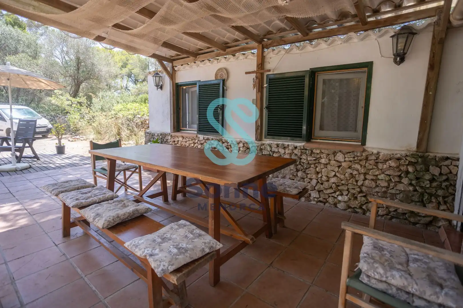 Terrassa de Casa o xalet en venda en Ferreries amb Jardí privat, Terrassa i Piscina