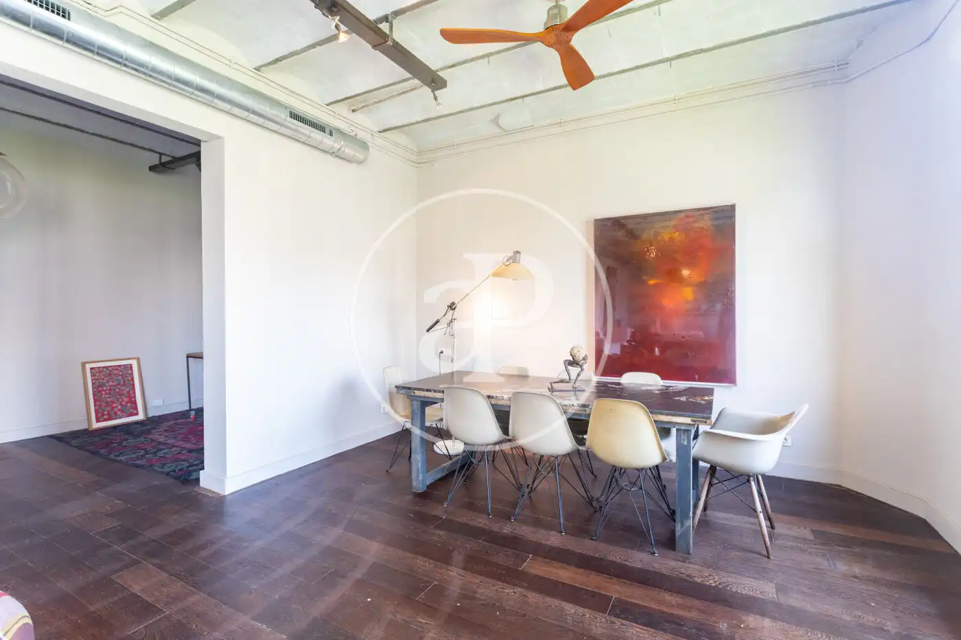 Comedor de Piso de alquiler en Barcelona con Calefacción, Amueblado y Balcón